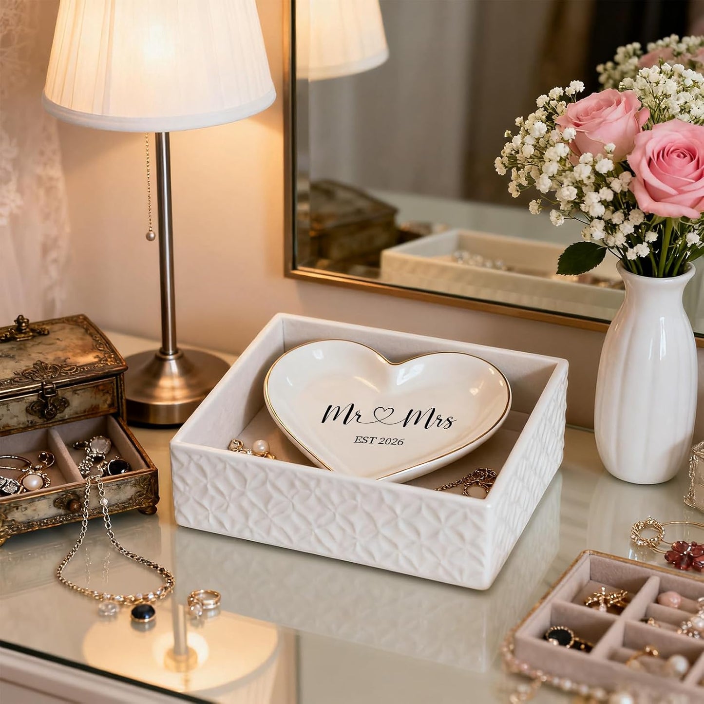 Mr & Mrs EST 2026 Jewelry Tray / Mr Mrs EST 2026