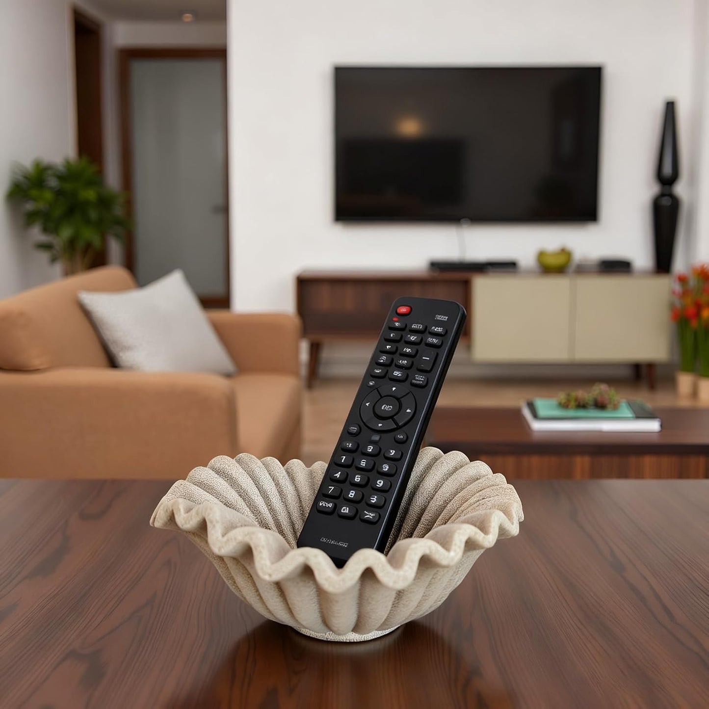 Scalloped Pedestal Bowls for Modern Home Decor / Beige-b / 6inch