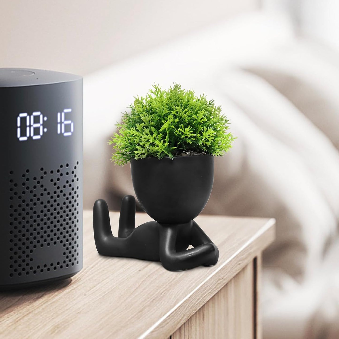 Artificial Mini Succulent Decorative Plants / Black-h