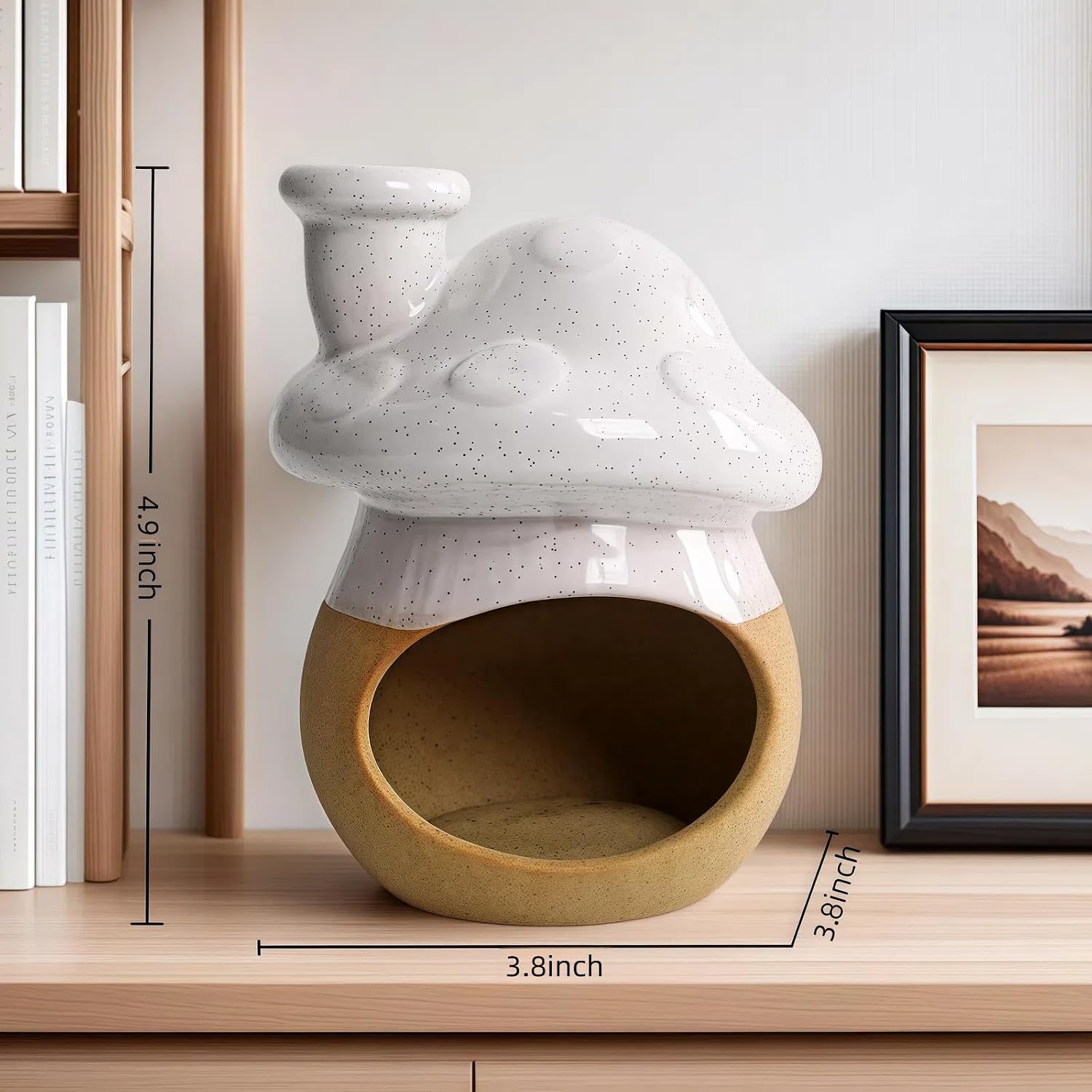 Ceramic Palo Santo Holder / Yellowish-white