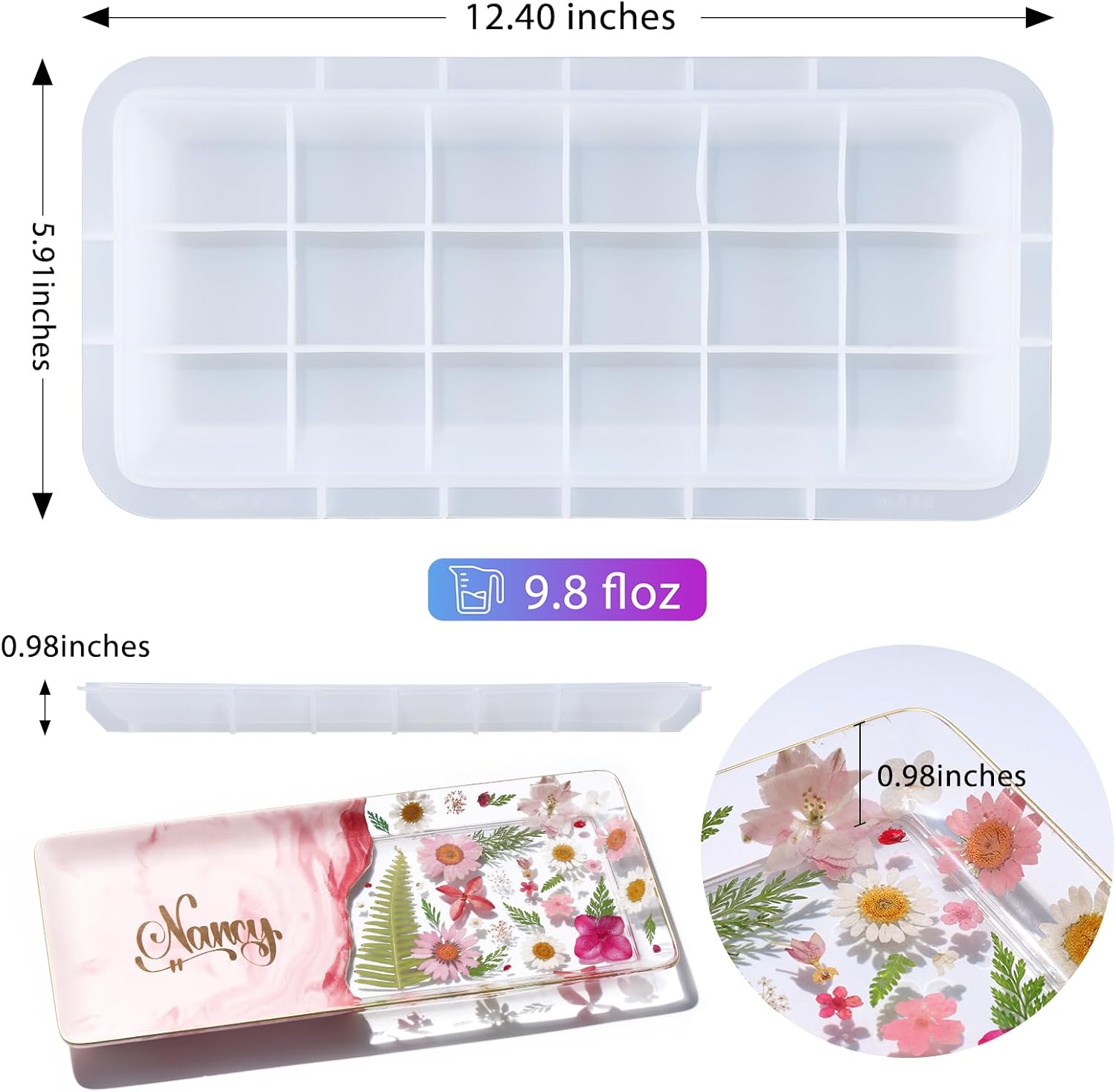 Resin Tray Molds / Set of 2