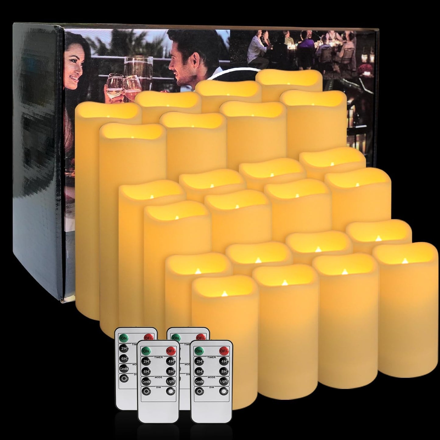 24-Pack LED Flameless Candles with Remote Control - Perfect for Home, Parties, and Special Occasions - Create a Magical
