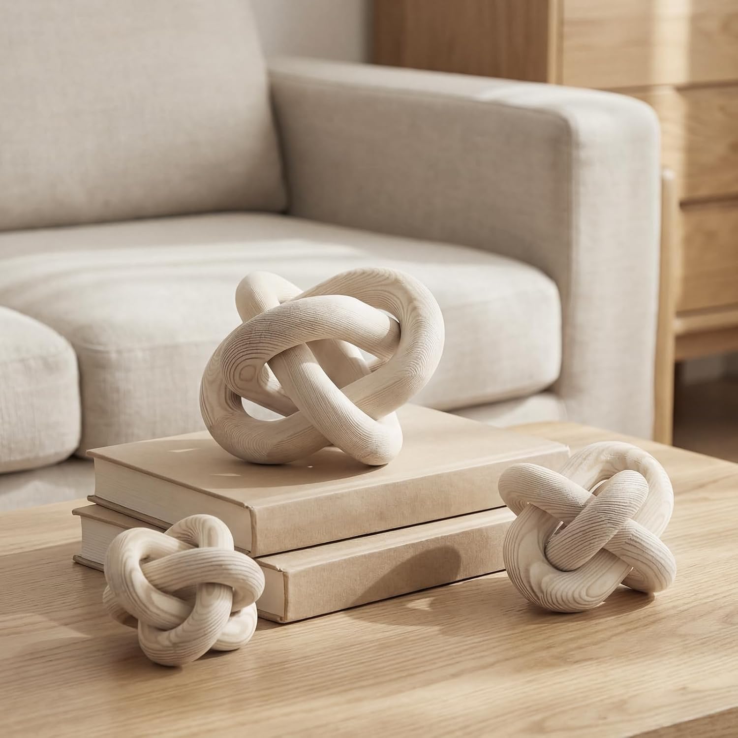 3 Link Wood Knot Decor / Nature / Set of 3