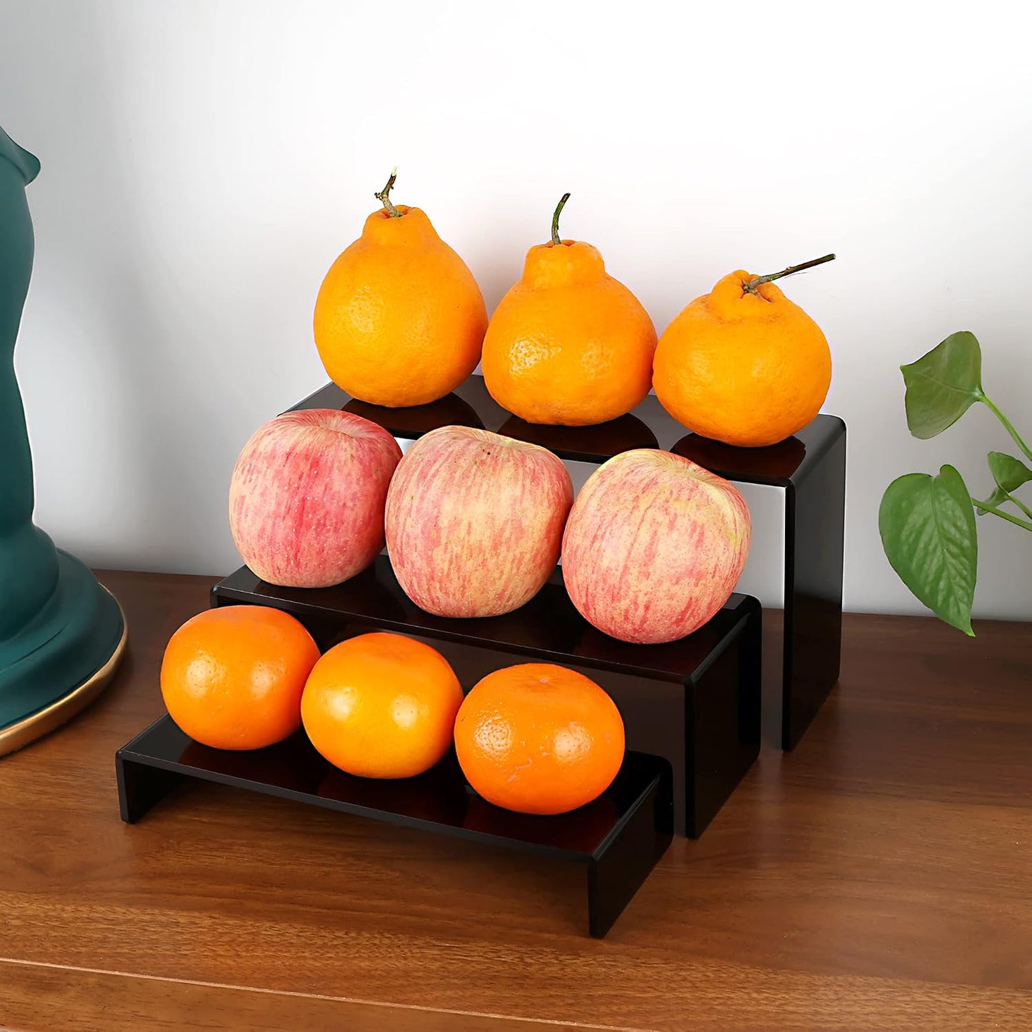 4-Level Tiered Display Stands for Cupcakes / Black / Set of 4