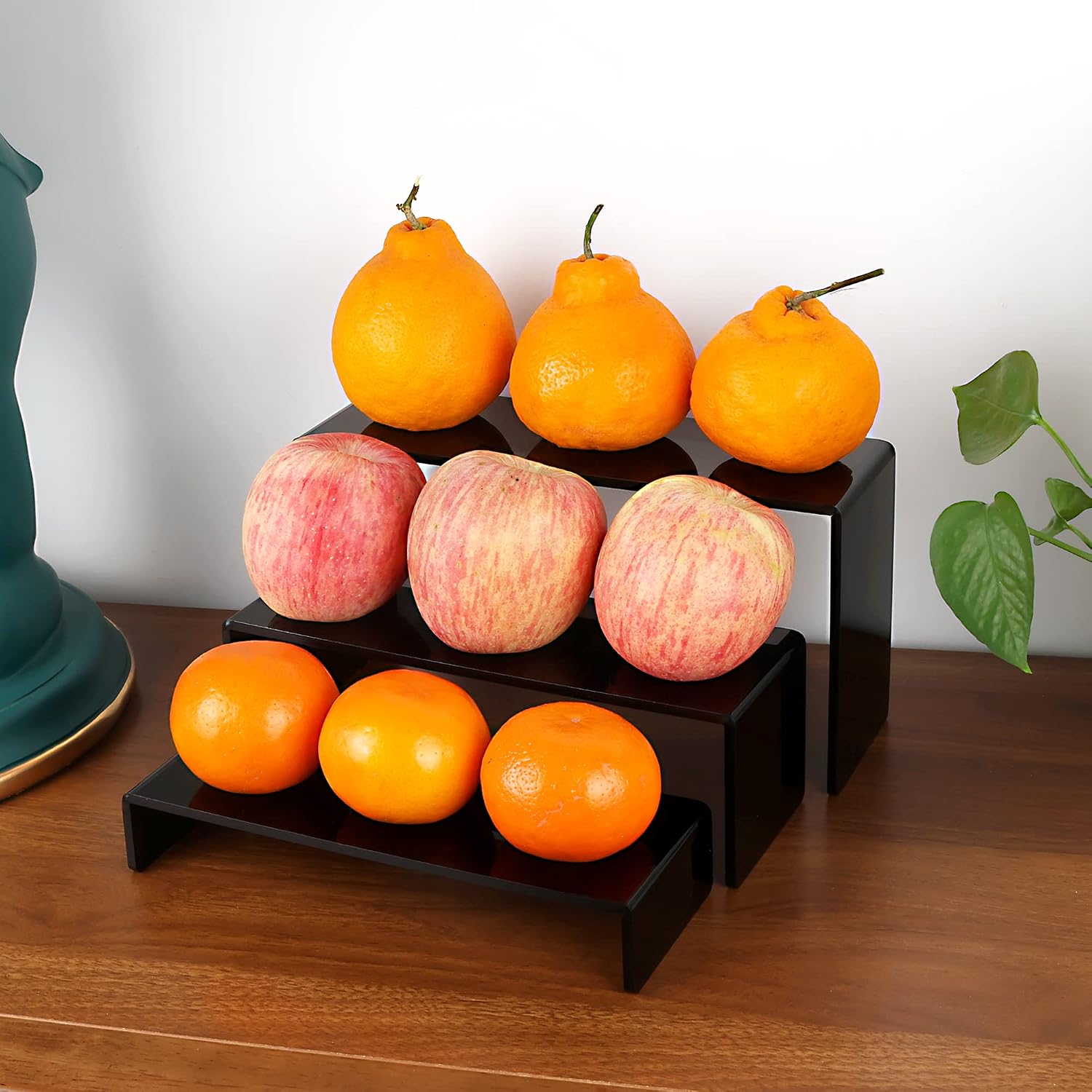 4-Level Tiered Display Stands for Cupcakes / Black / Set of 4