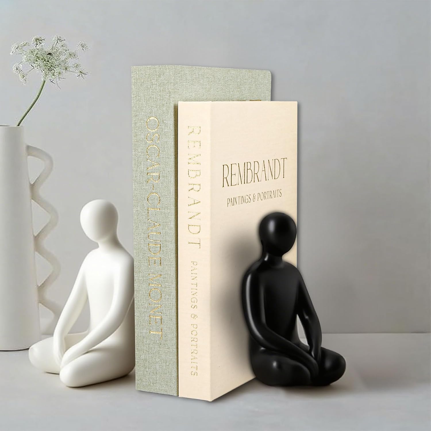 Fake/Faux Books / Green-beige / Set of 2
