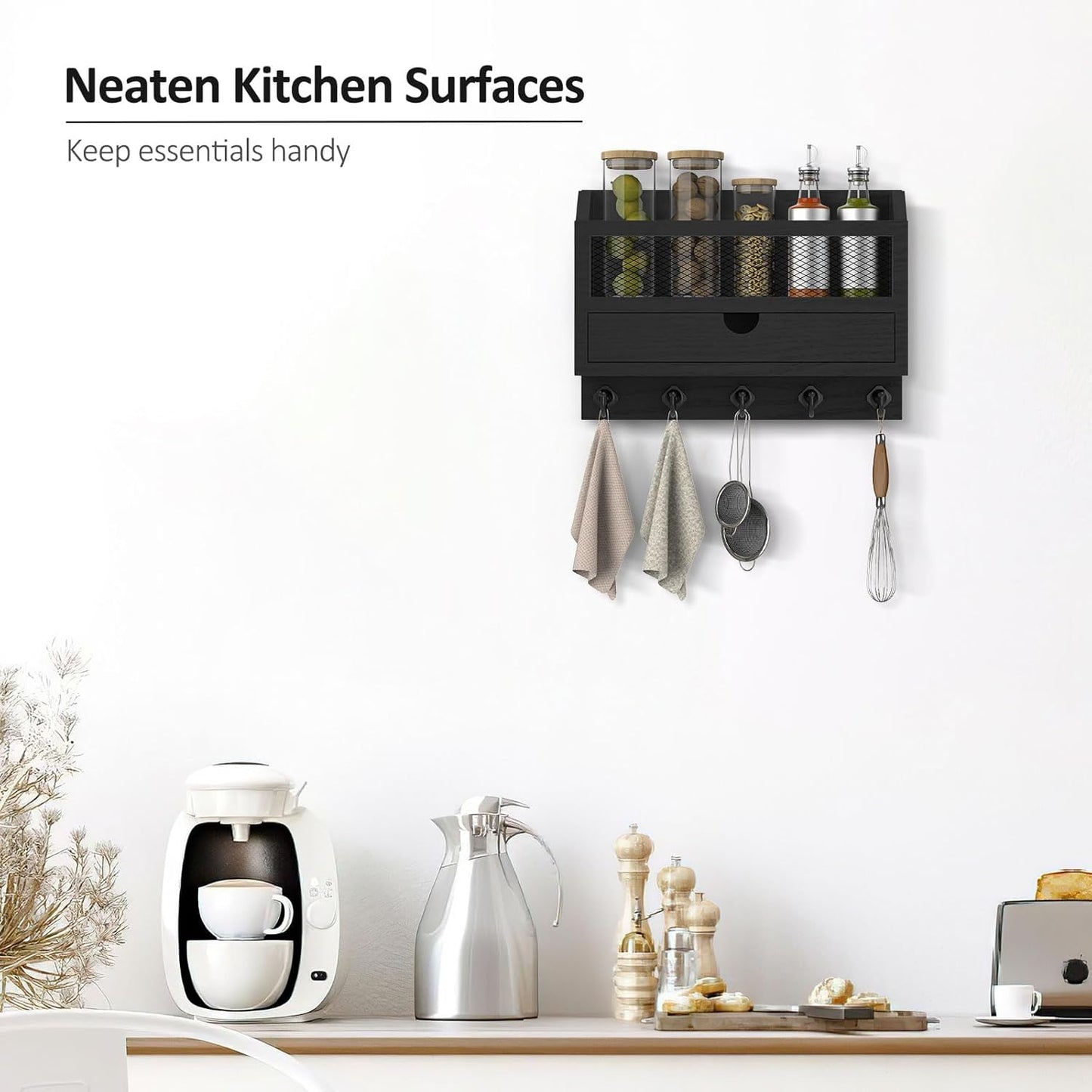 Key Organizer / Key and Mail Holder / Black