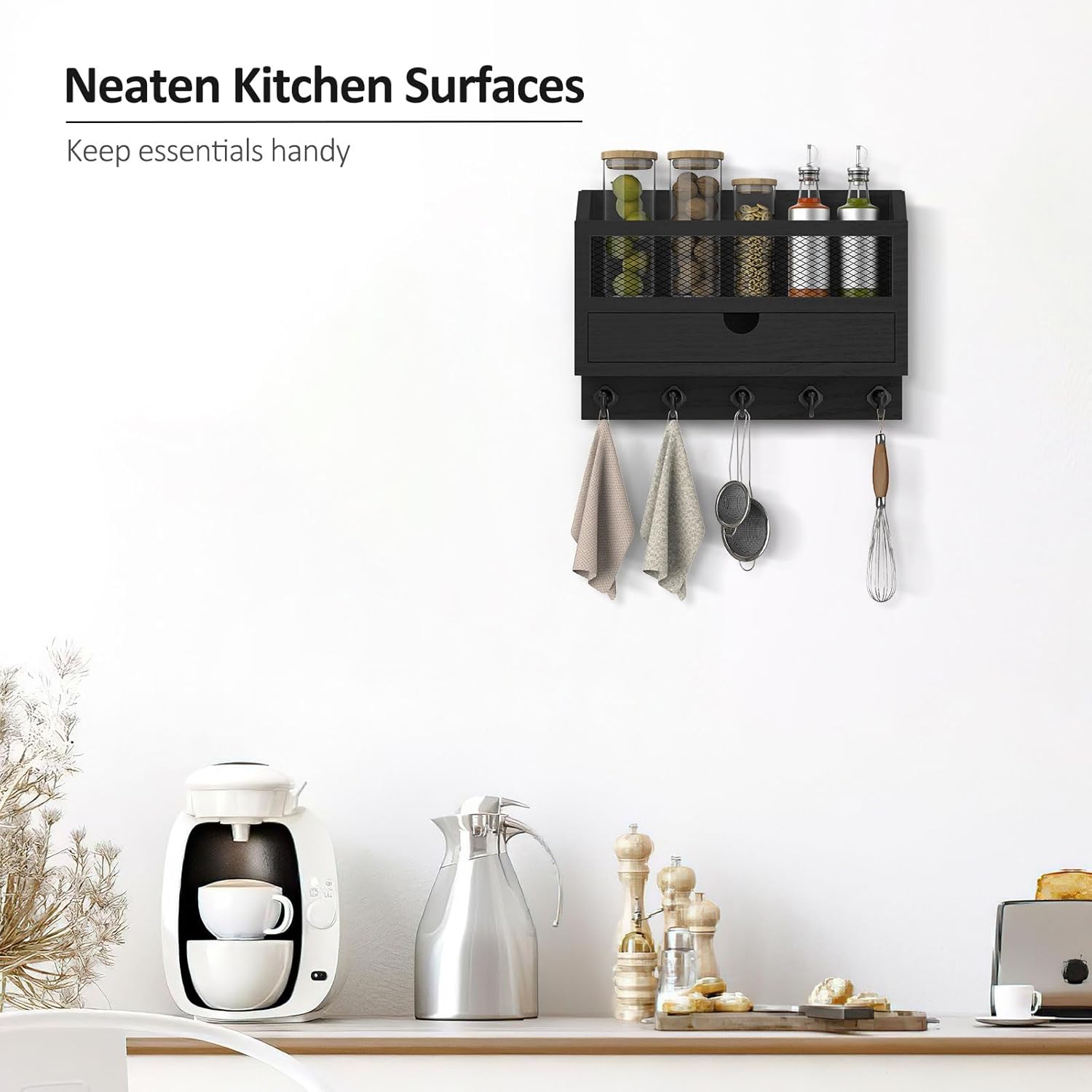 Key Organizer / Key and Mail Holder / Black