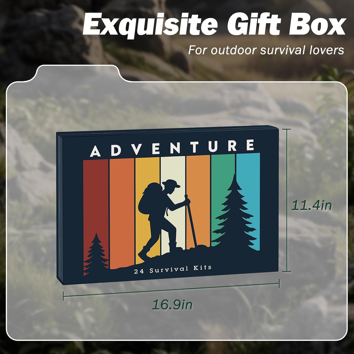 Survival Kit Advent Calendar 2026 for Men - 24 Days Christmas Countdown Calendar Emergency Survival Gears - Adventure
