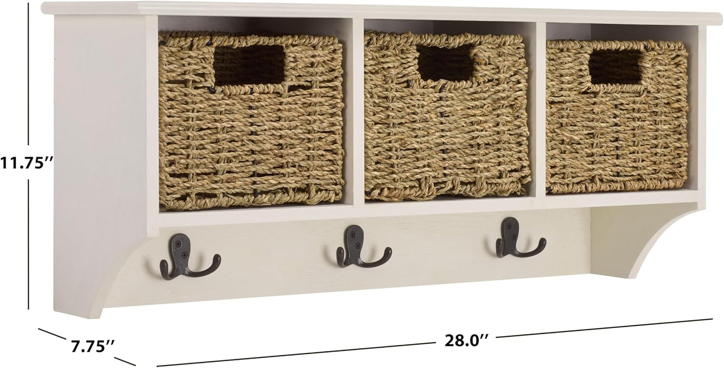 Hooks & Seagrass Baskets / Ivory