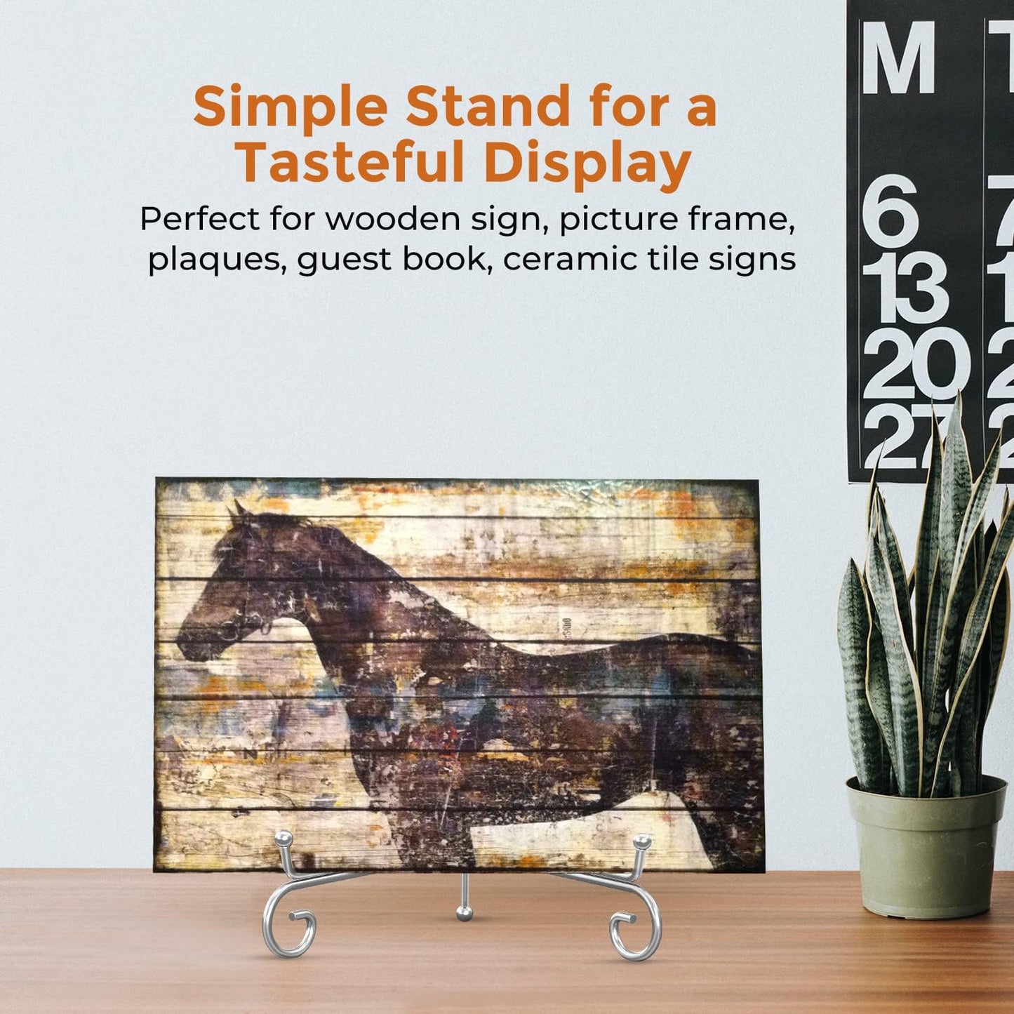 Holder + Metal Easel Stand for Picture Frame / 10 Inch