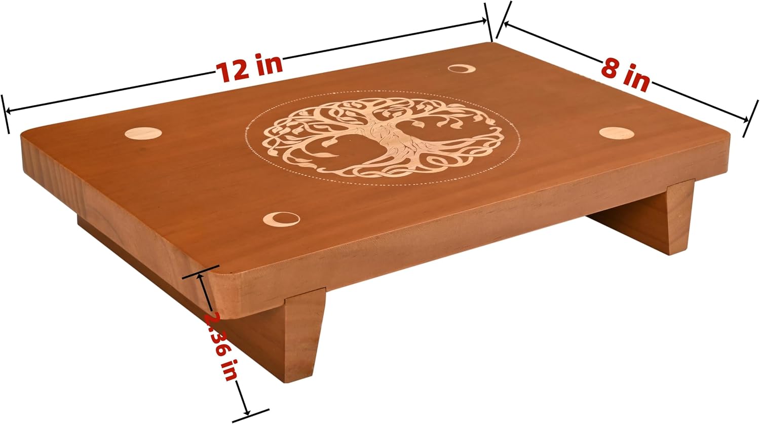 Decorative Riser Wood Tray / Art Deco