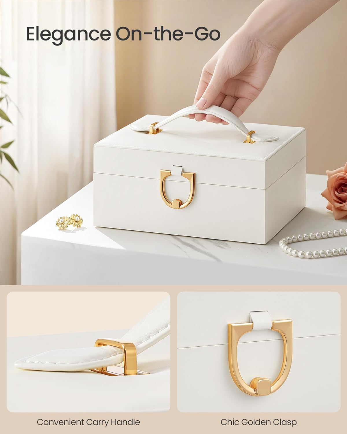 Removable Tray and Handle / Cream White