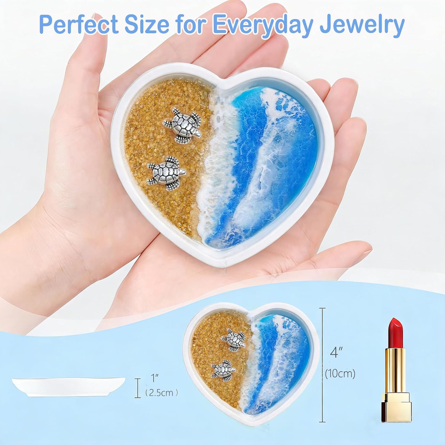 Coastal Jewelry Tray for Engagement & Wedding / Beach Ocean