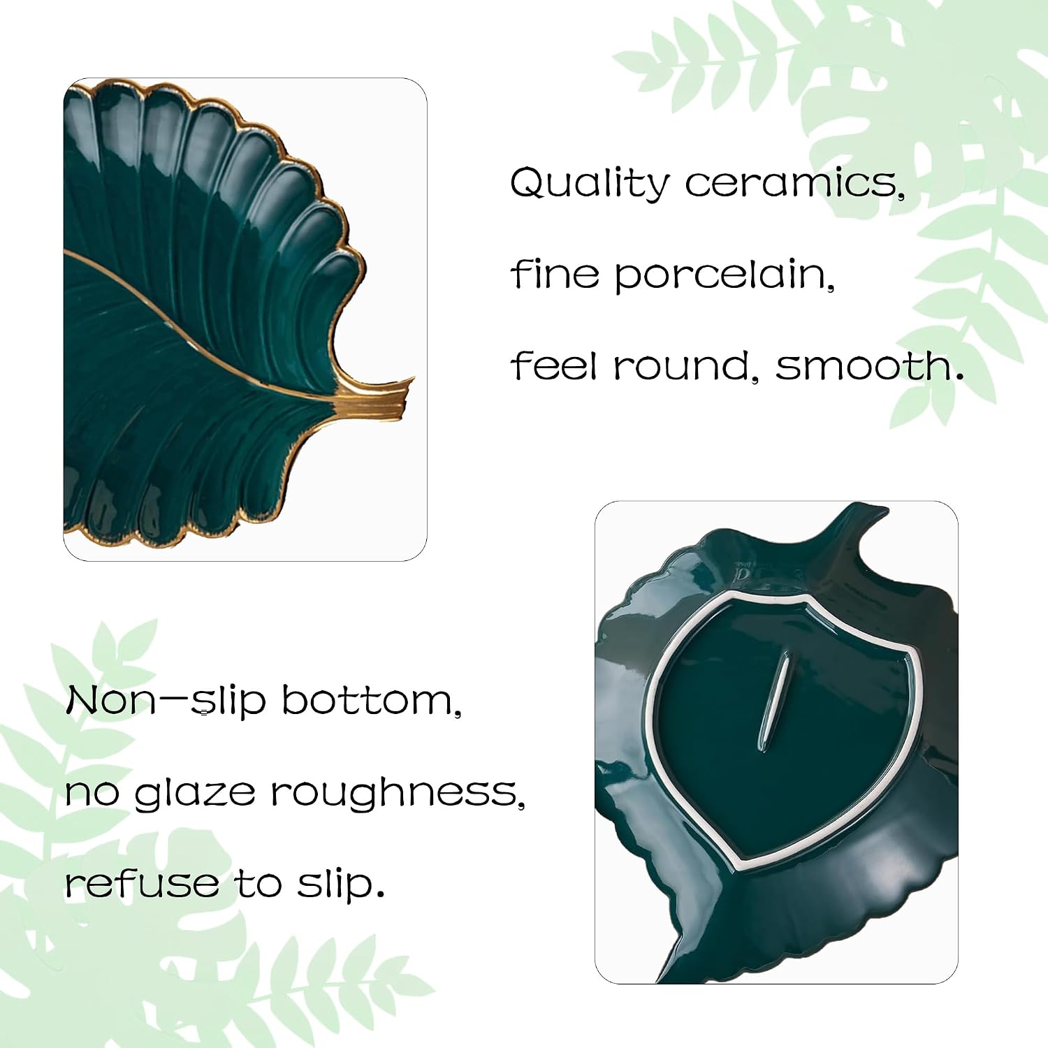 Jewelry Tray Ceramic Ring Holder Dish " Green Key / #a Green Ceramic Leaf Jewelry Tray / 10.6 x 7.9