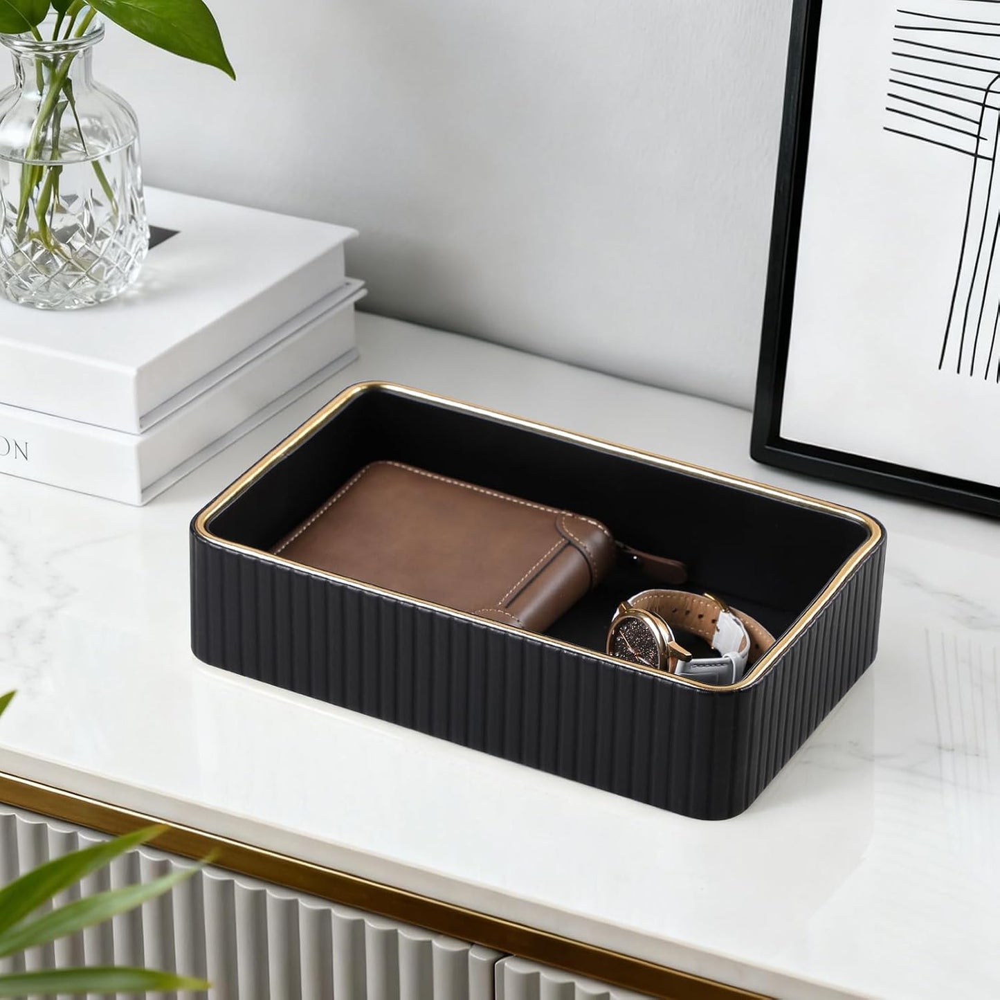 Desk Organizer Tray / Black / 9.5 x 6 x 2.2