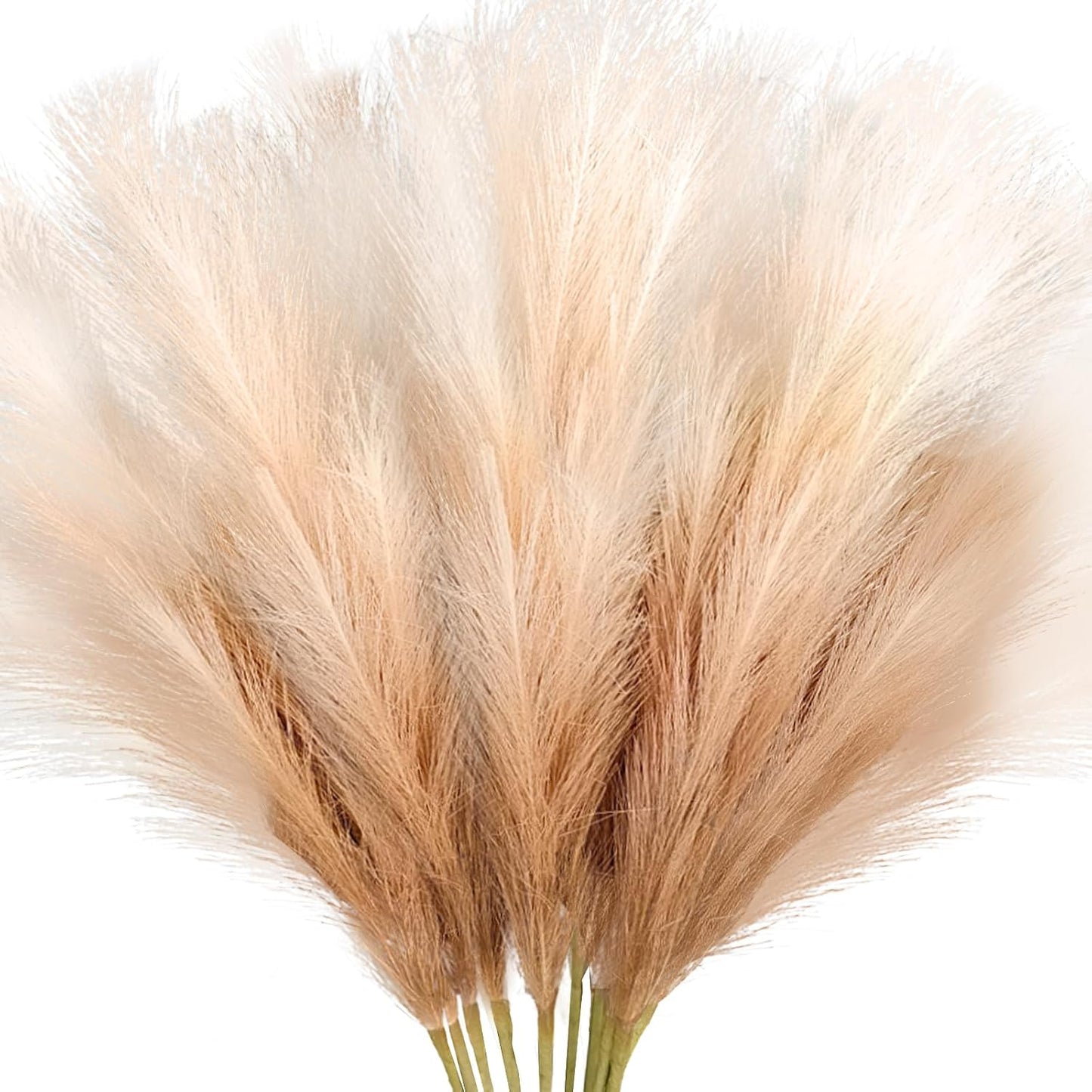 35.4" Fluffy Large Artificial Pompous Grass Branches / Beige / 35.4inch / Set of 8