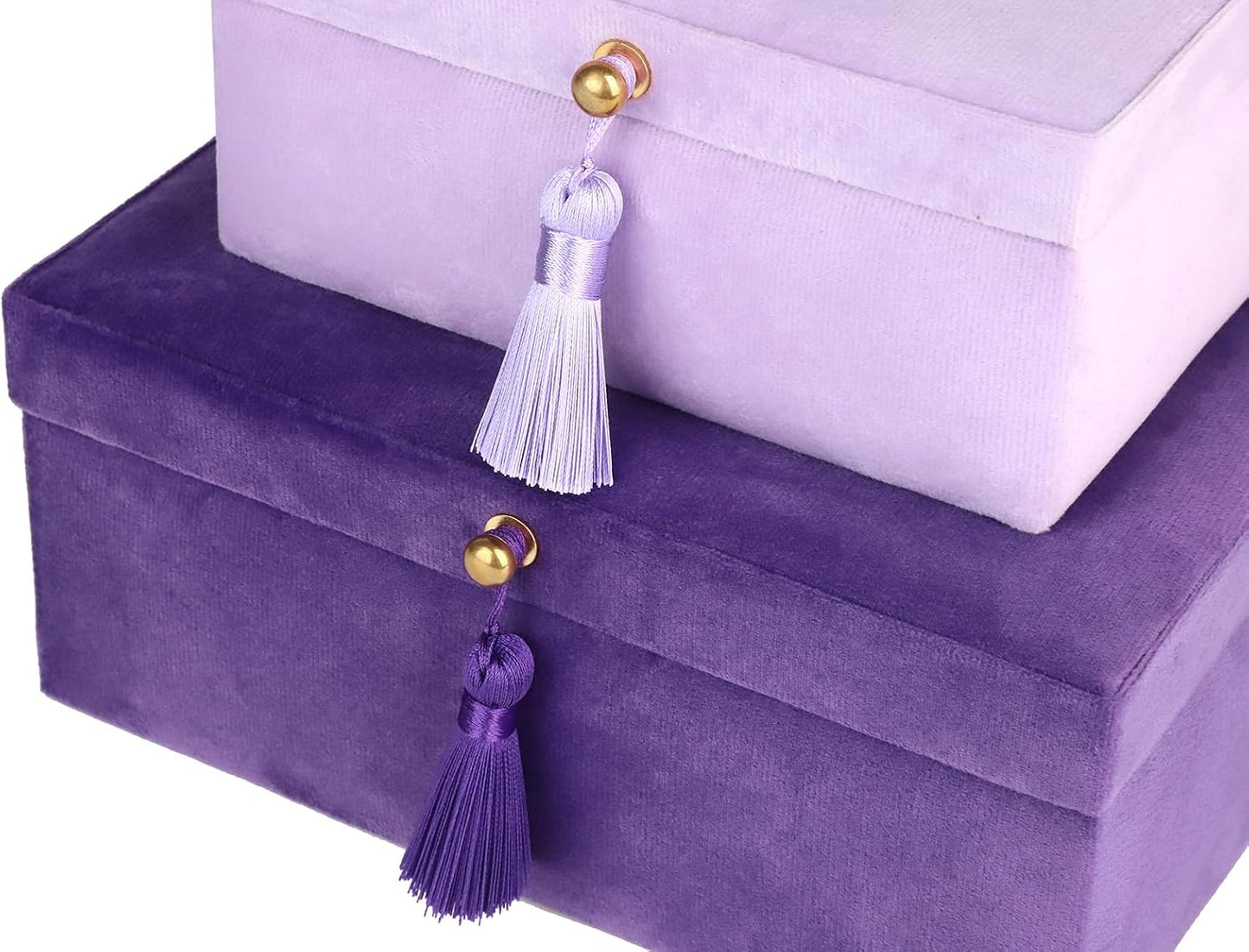 Velvet Jewelry Boxes Decorative Boxes / Purple