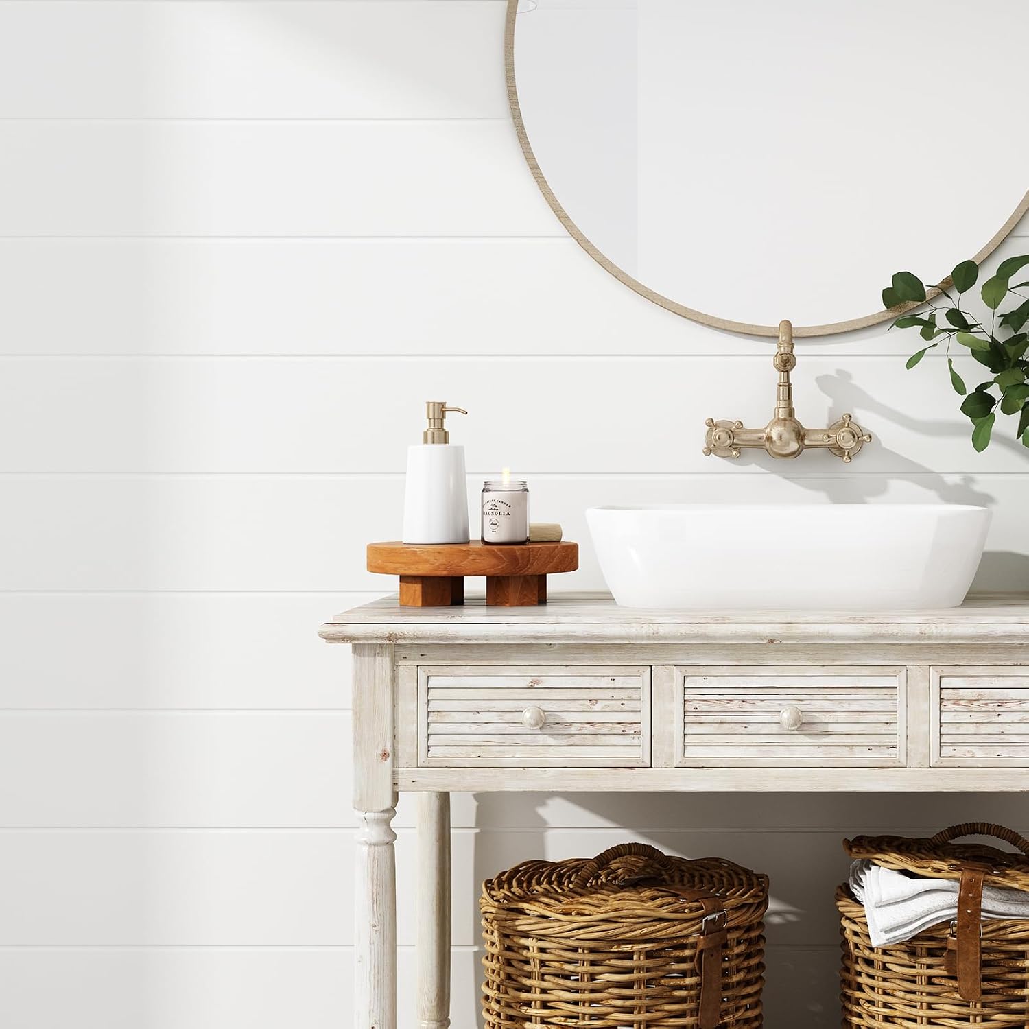 Round Pedestal Stand / Home Centerpiece Decor