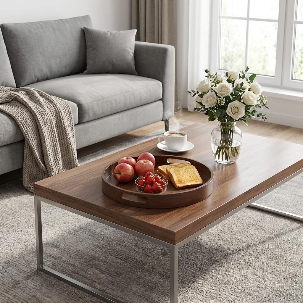 Rustic Wood Serving Tray / 11.8 Inch