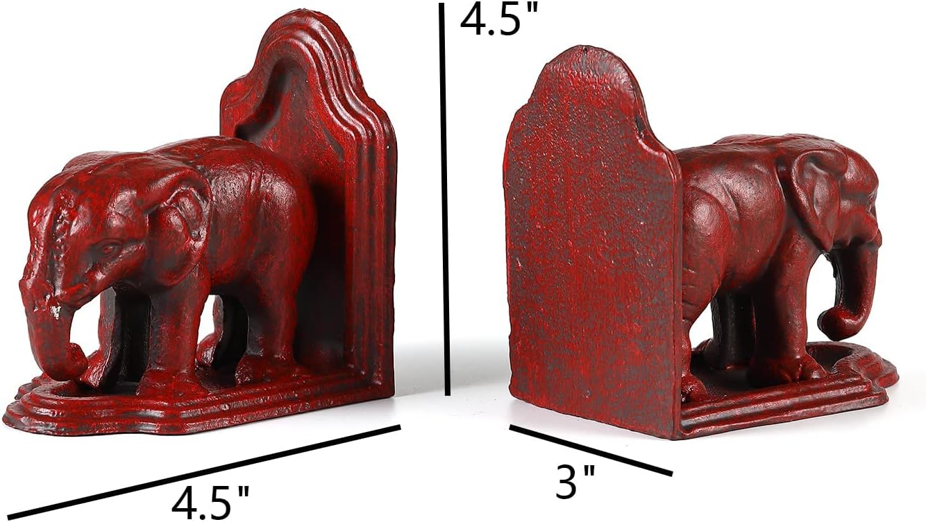 Sturdy Book Holder / Elephant Bookends for Heavy Books