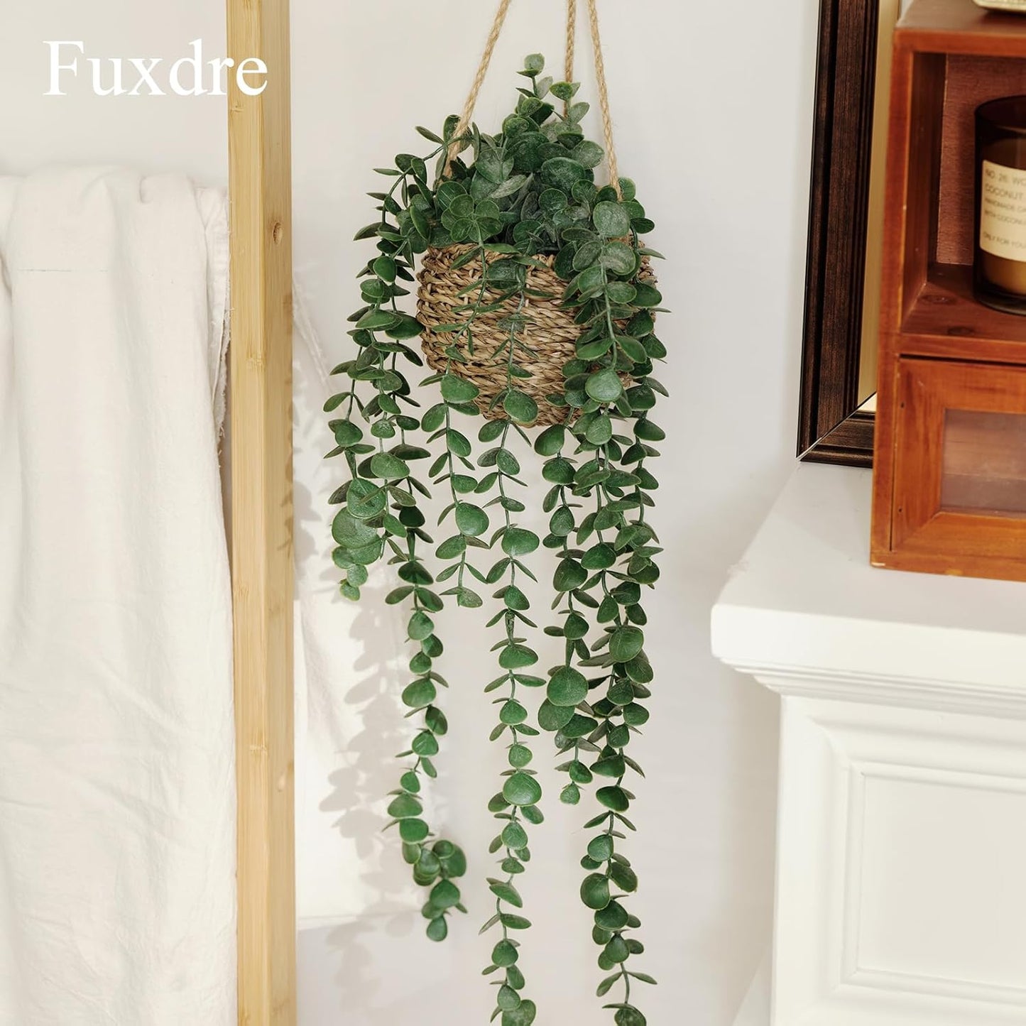 Mini Artificial Hanging Greenary Fake Hanging Plants in Basket / Hanging-a / Set of 3