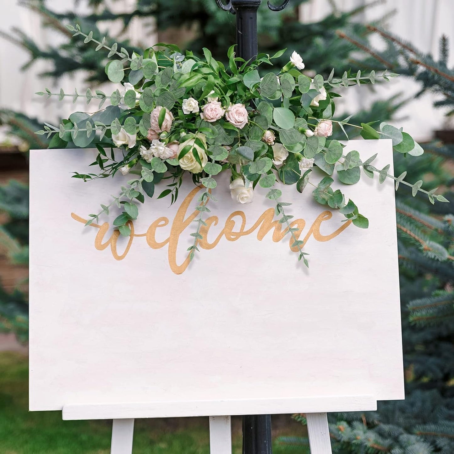 Eucalyptus Stems Faux Greenery Artificial Eucalyptus Leaves Decor Greenery / Dark Green / Set of 100