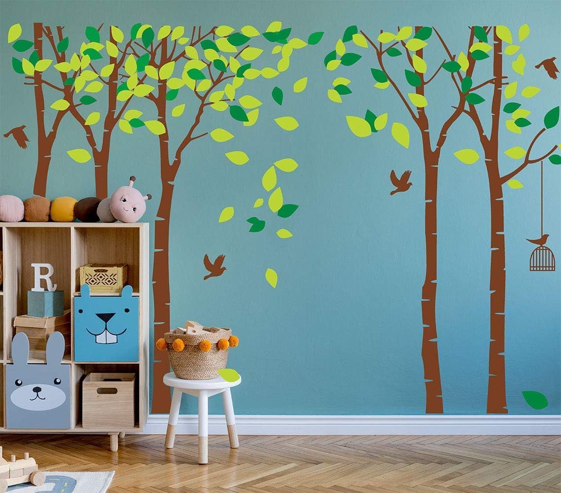 Giant Jungle Tree Wall Decal Tree Wall Sticker Removable Vinyl Sticker Mural Art Room Nursery