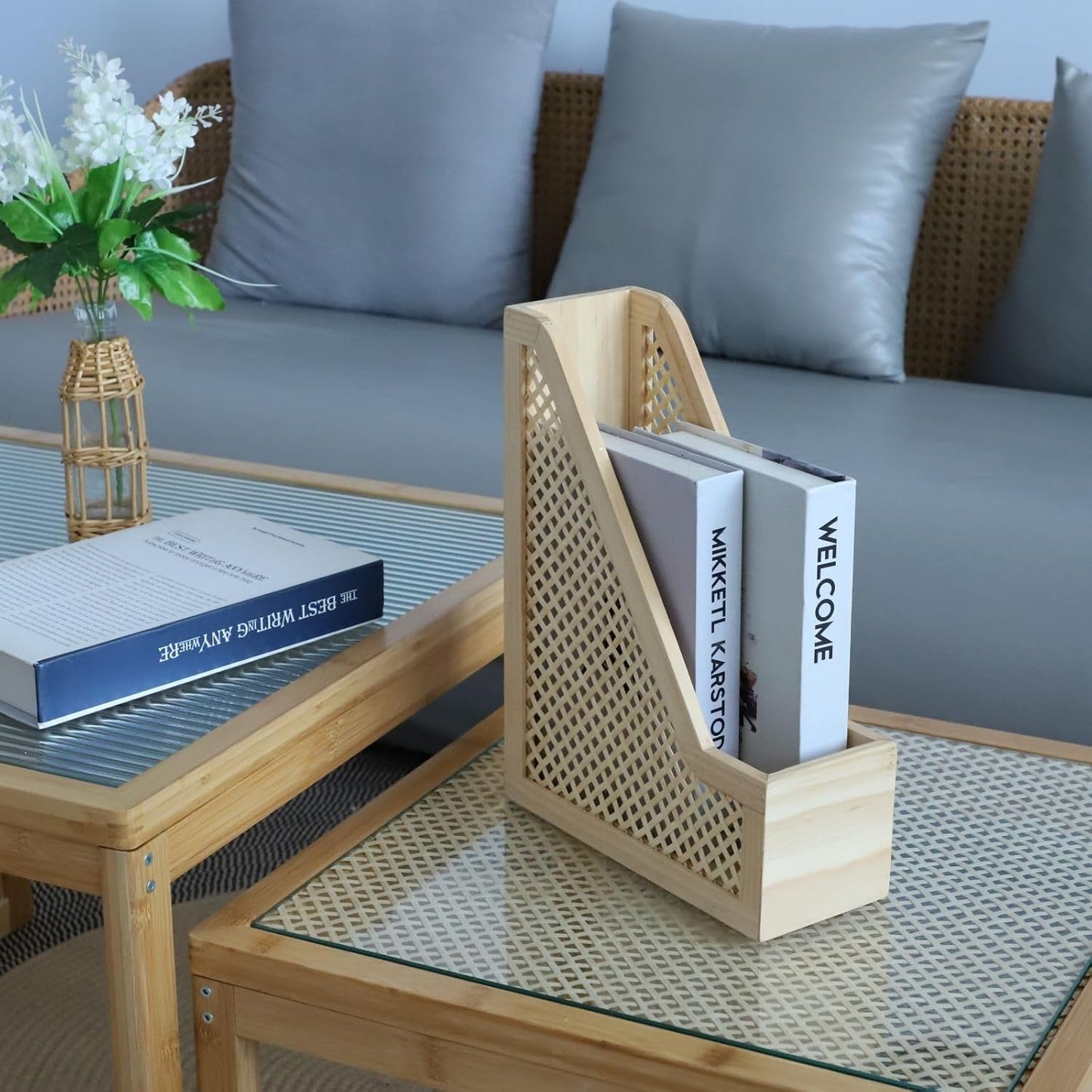 Bamboo Decorative Bookends Wooden Creative Book Ends