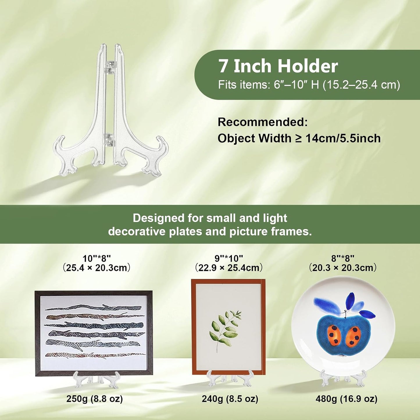 Acrylic Card Display Stands / White / 7inch
