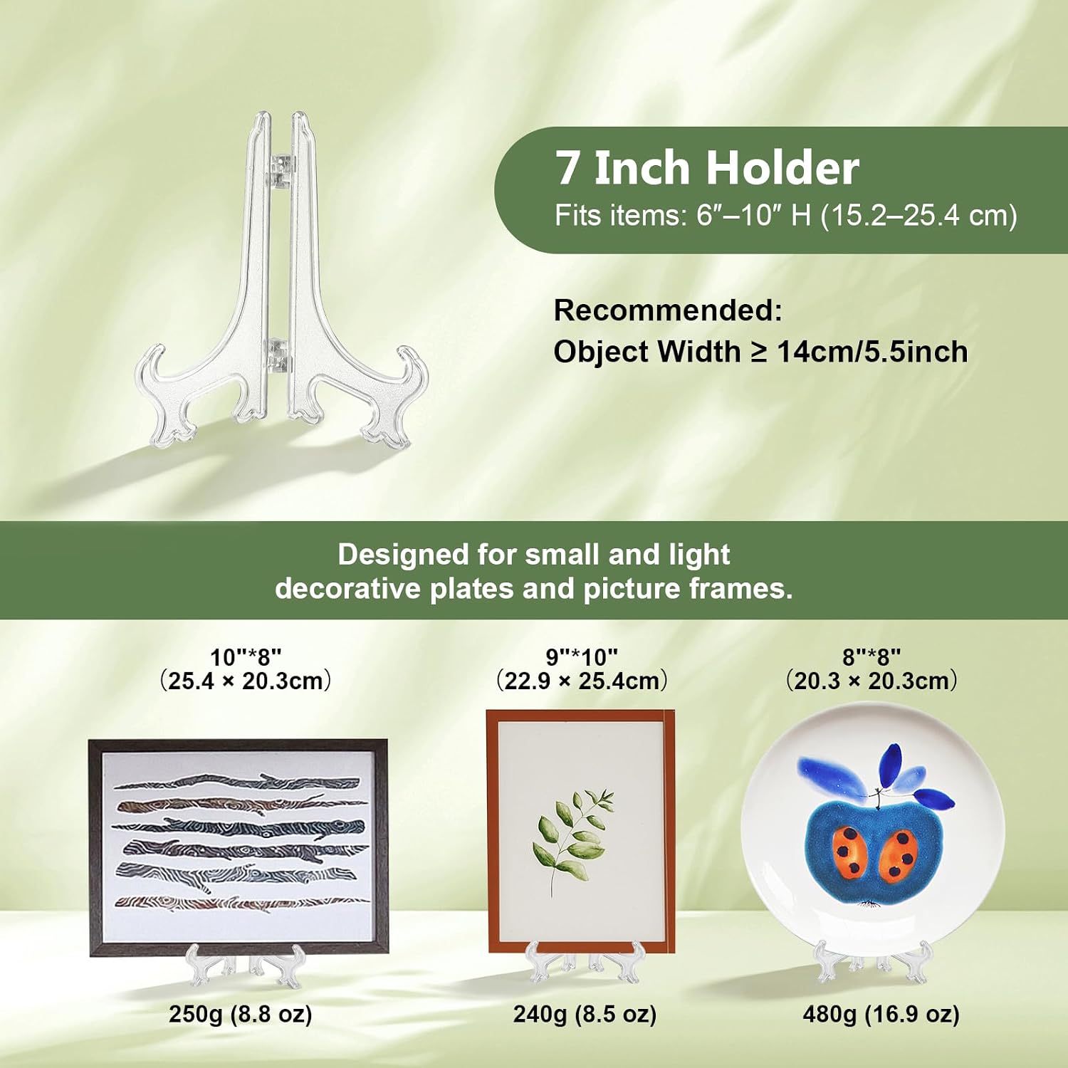 Acrylic Card Display Stands / White / 7inch