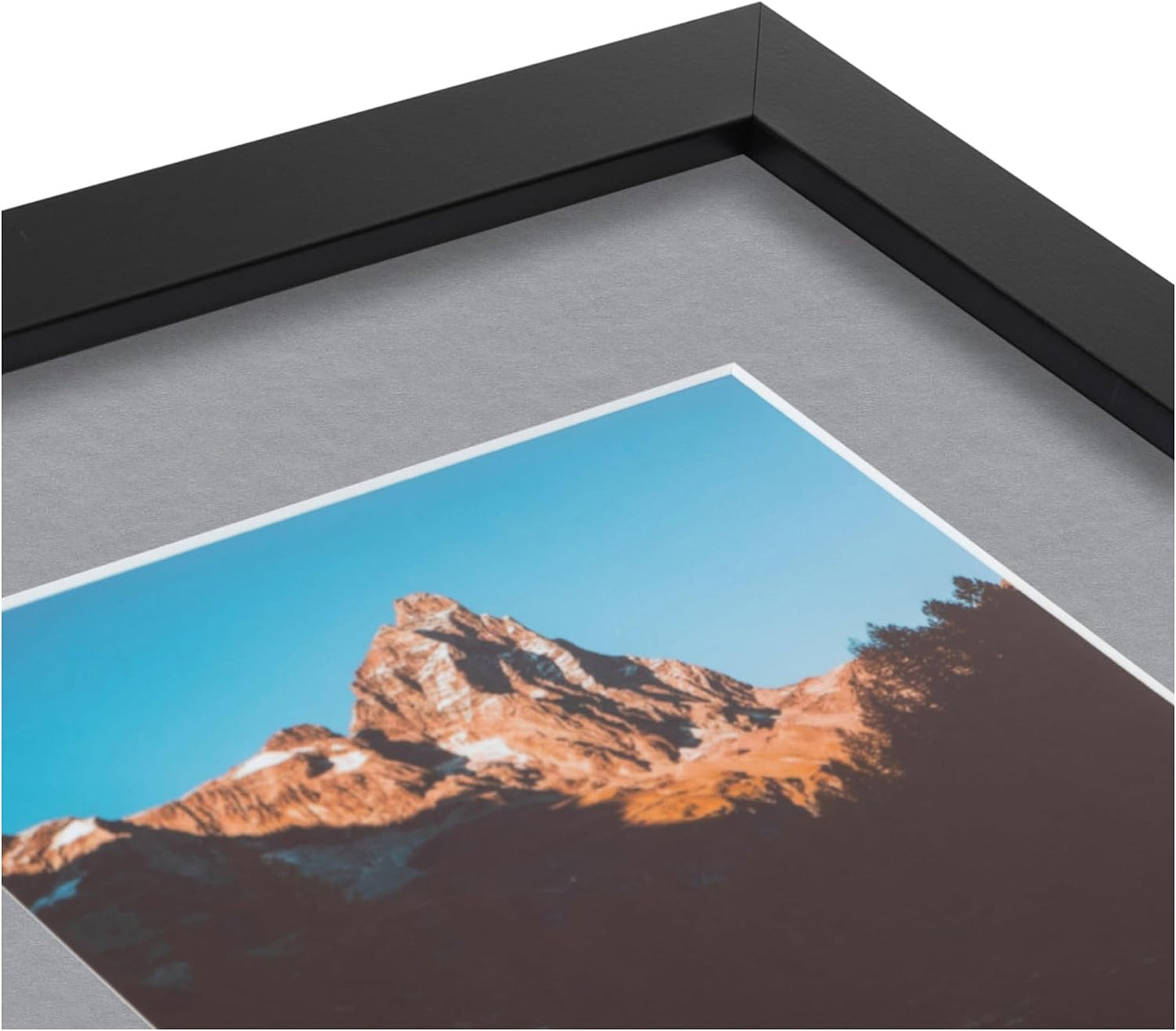 ArtToFrames Collage Picture Frame 3 Opening 3-5x7 Photo Frame | Made in USA | Black Frame Silver and Black Mats | Wall