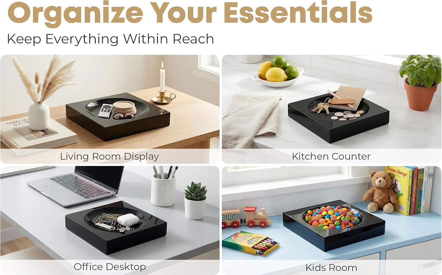 Acrylic Catchall Tray / Black