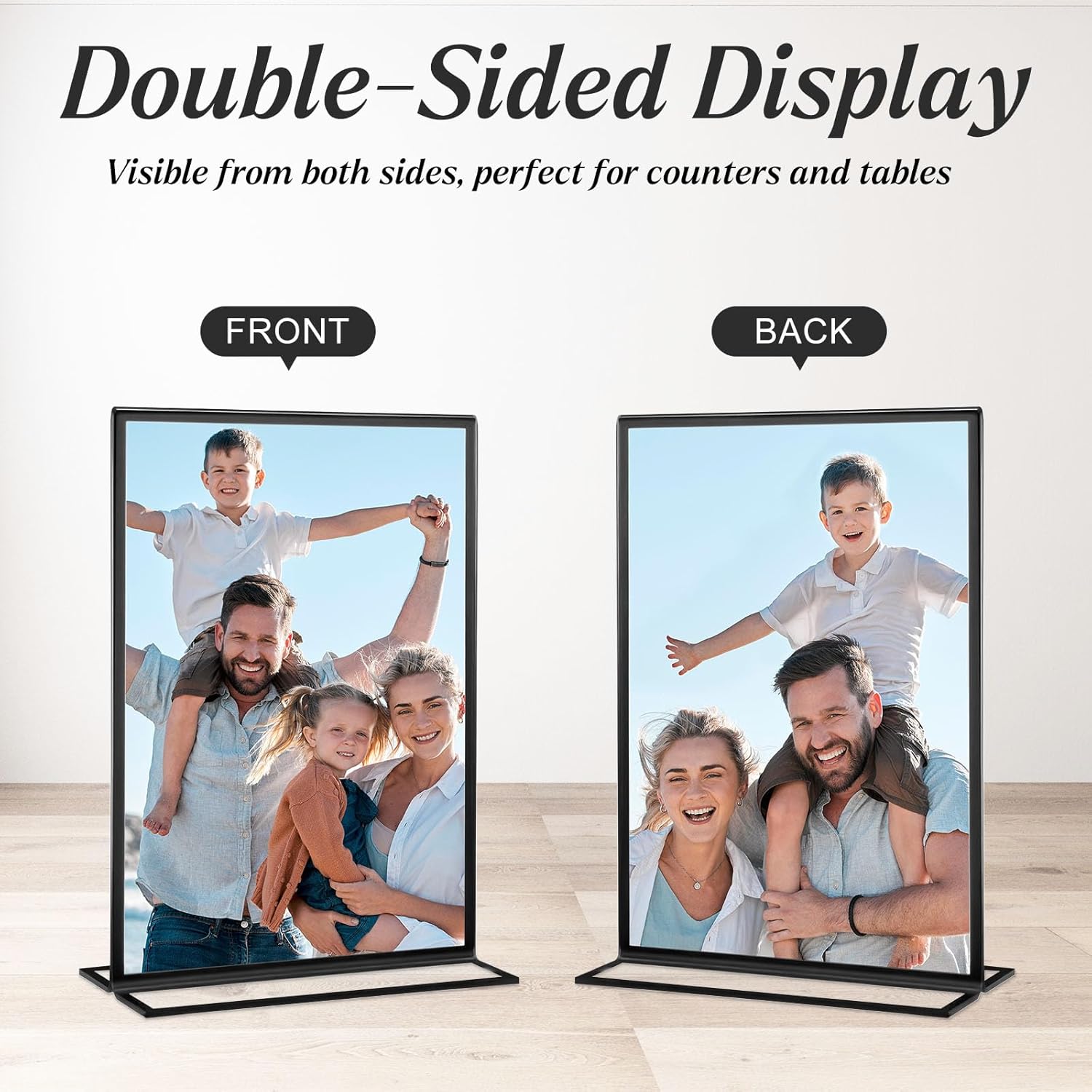 Acrylic Sign Holders / 5 x 7 / Inch-vertical / Clear / Set of 10