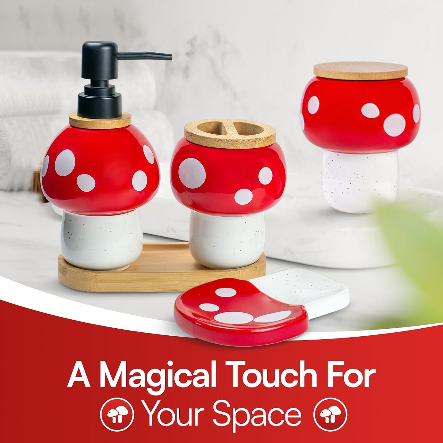 Toothbrush Holder / Ceramic Soap Dispenser