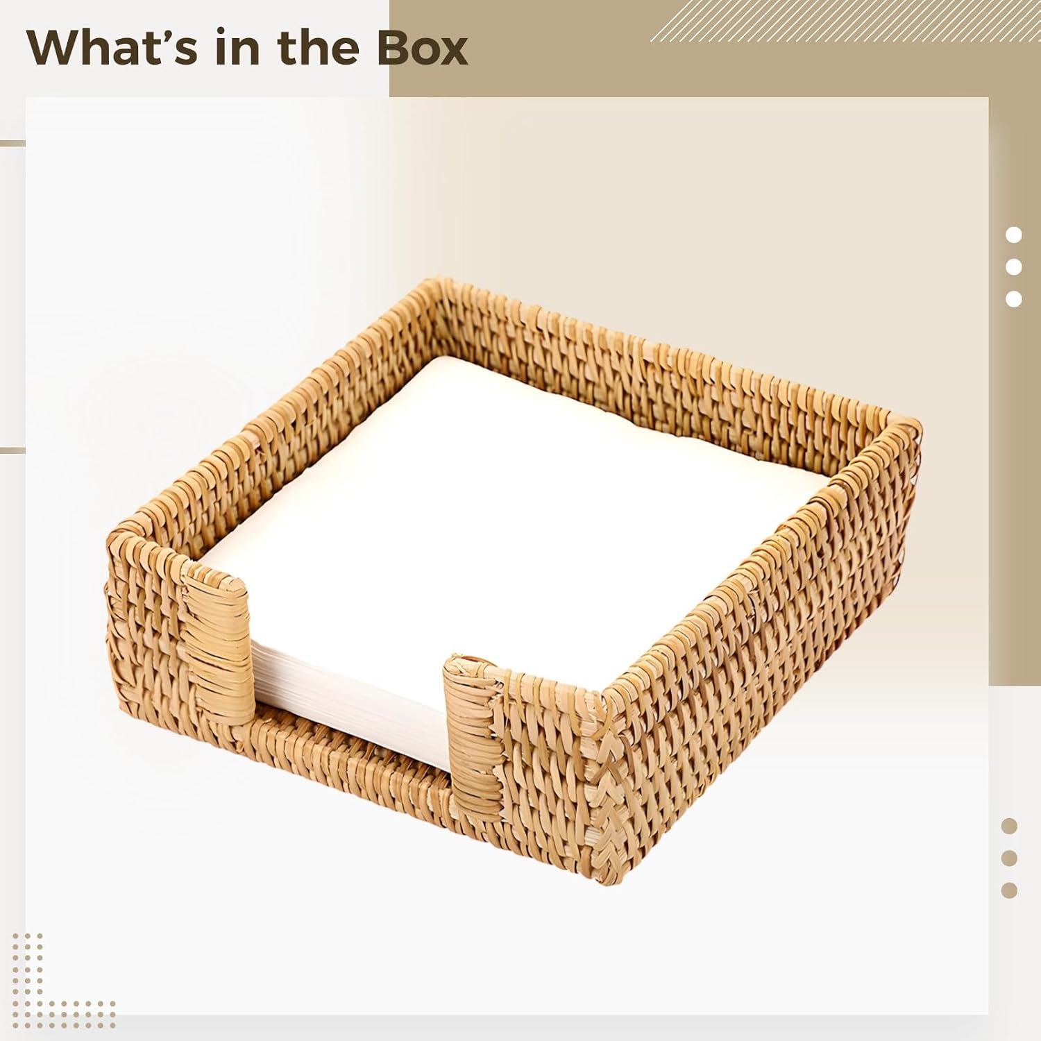 Rattan Napkin Holder / Natural