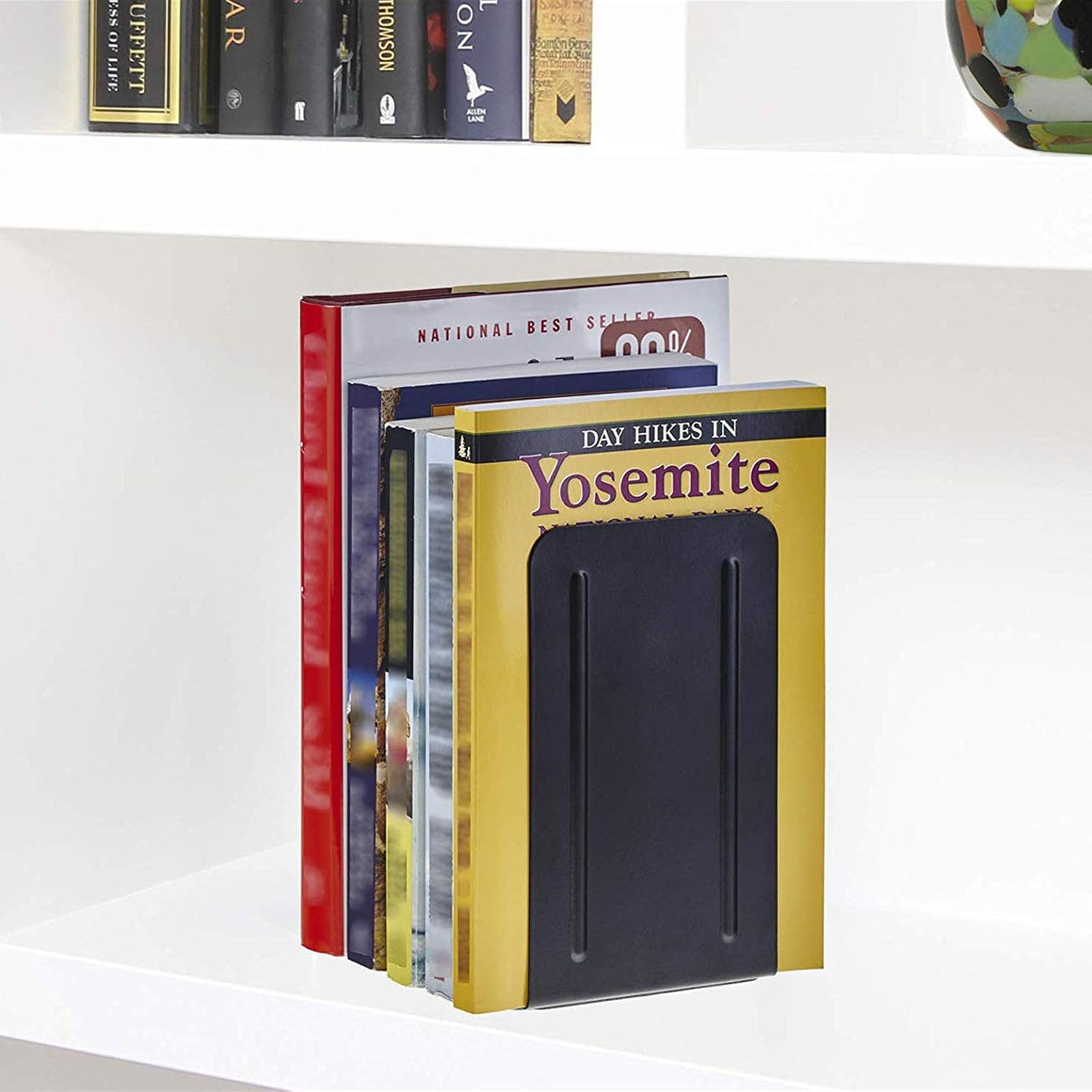 Steel Metal Book Ends Storage / Black