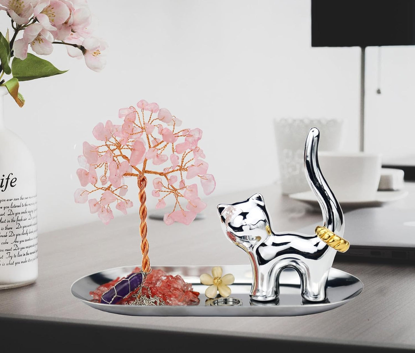 Cat Ring Holder / Silver Cat