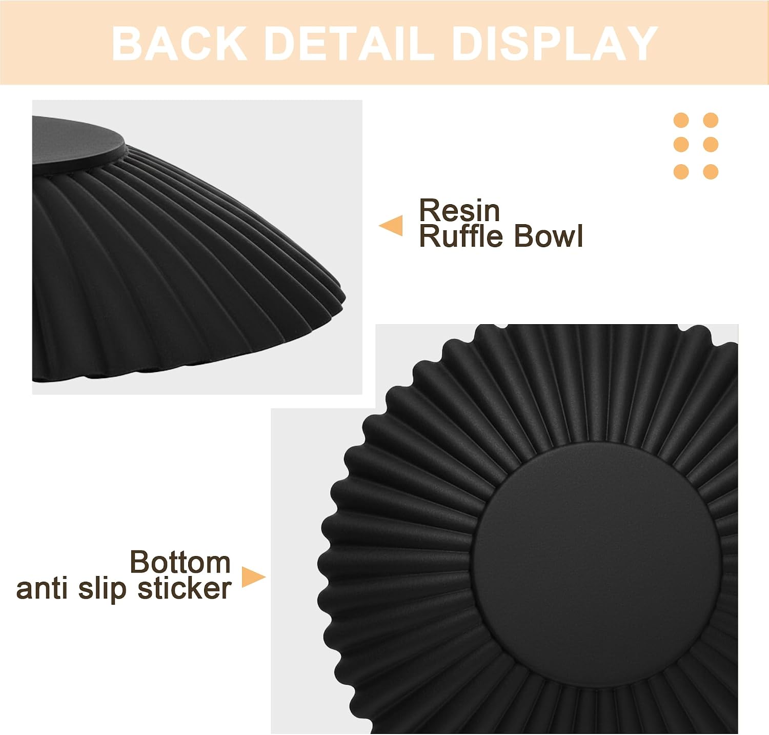 Small Decorative Bowl / Black / 8.65 Inch