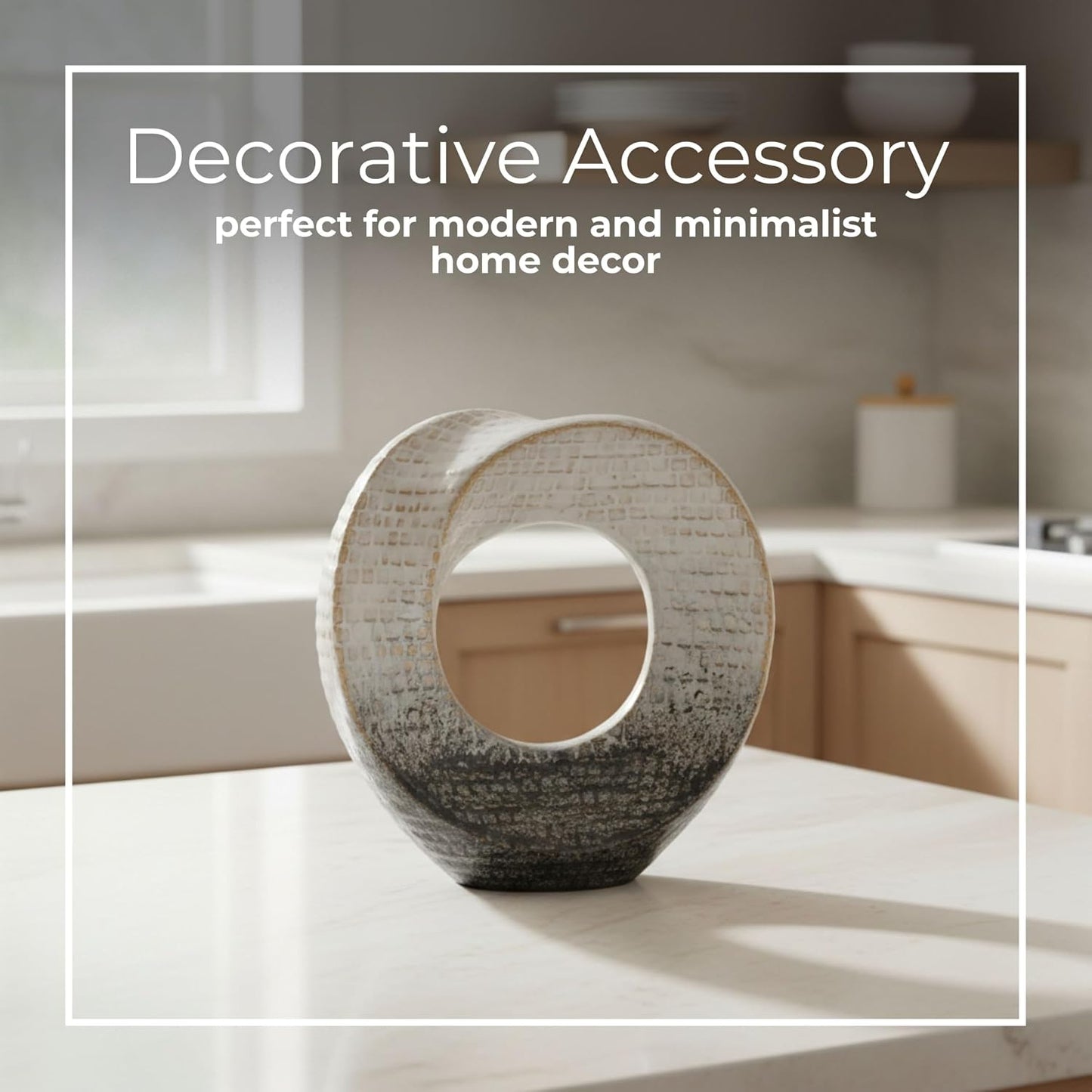 Ceramic Decorative Sculpture / Stoneware Table Accent