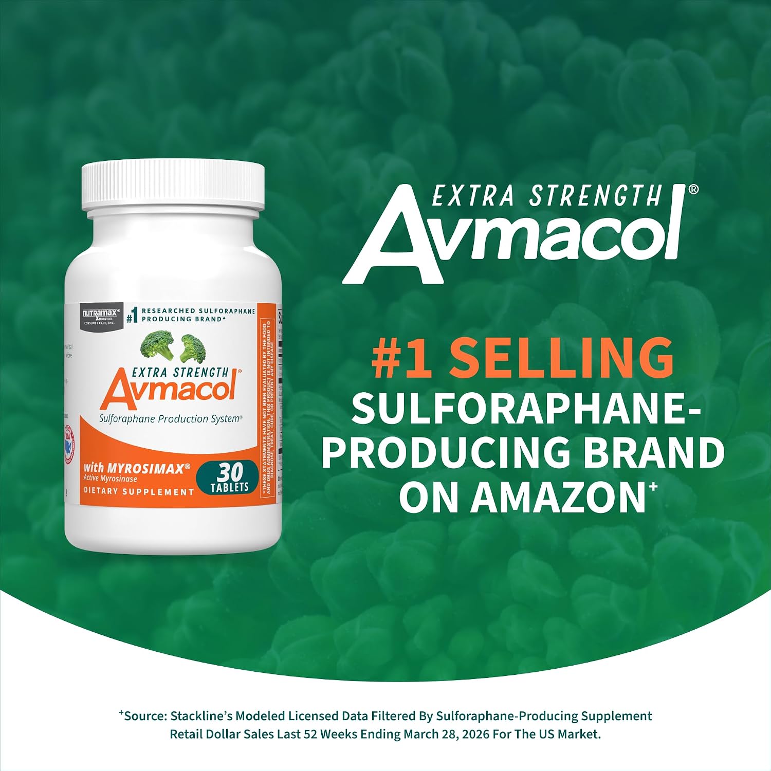 Avmacol Extra Strength Researched Sulforaphane-Producing Brand for Detoxification / 30 Count