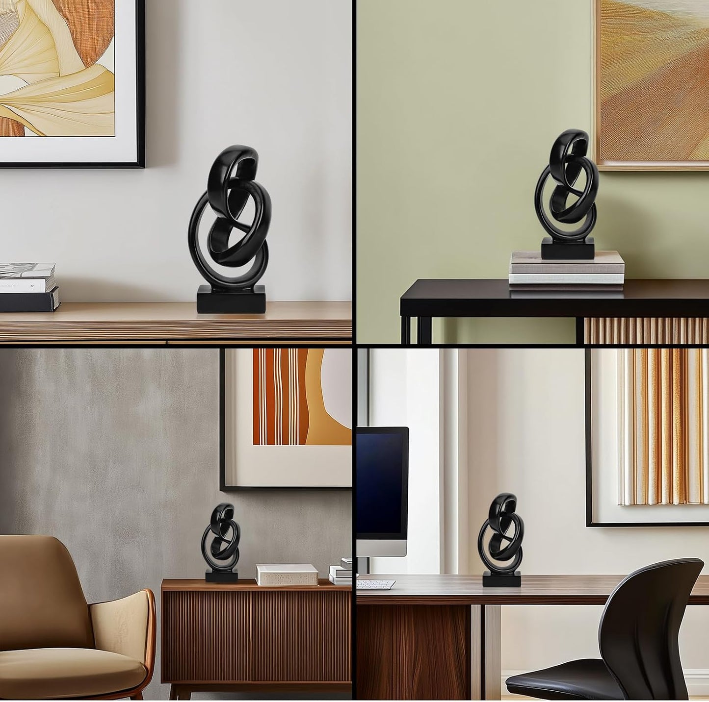 Abstract Knot Sculpture / Black