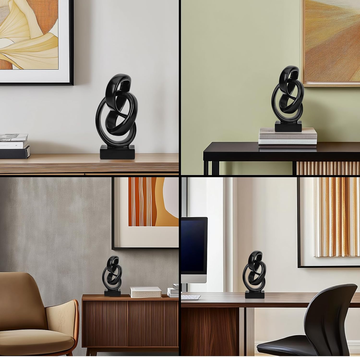 Abstract Knot Sculpture / Black