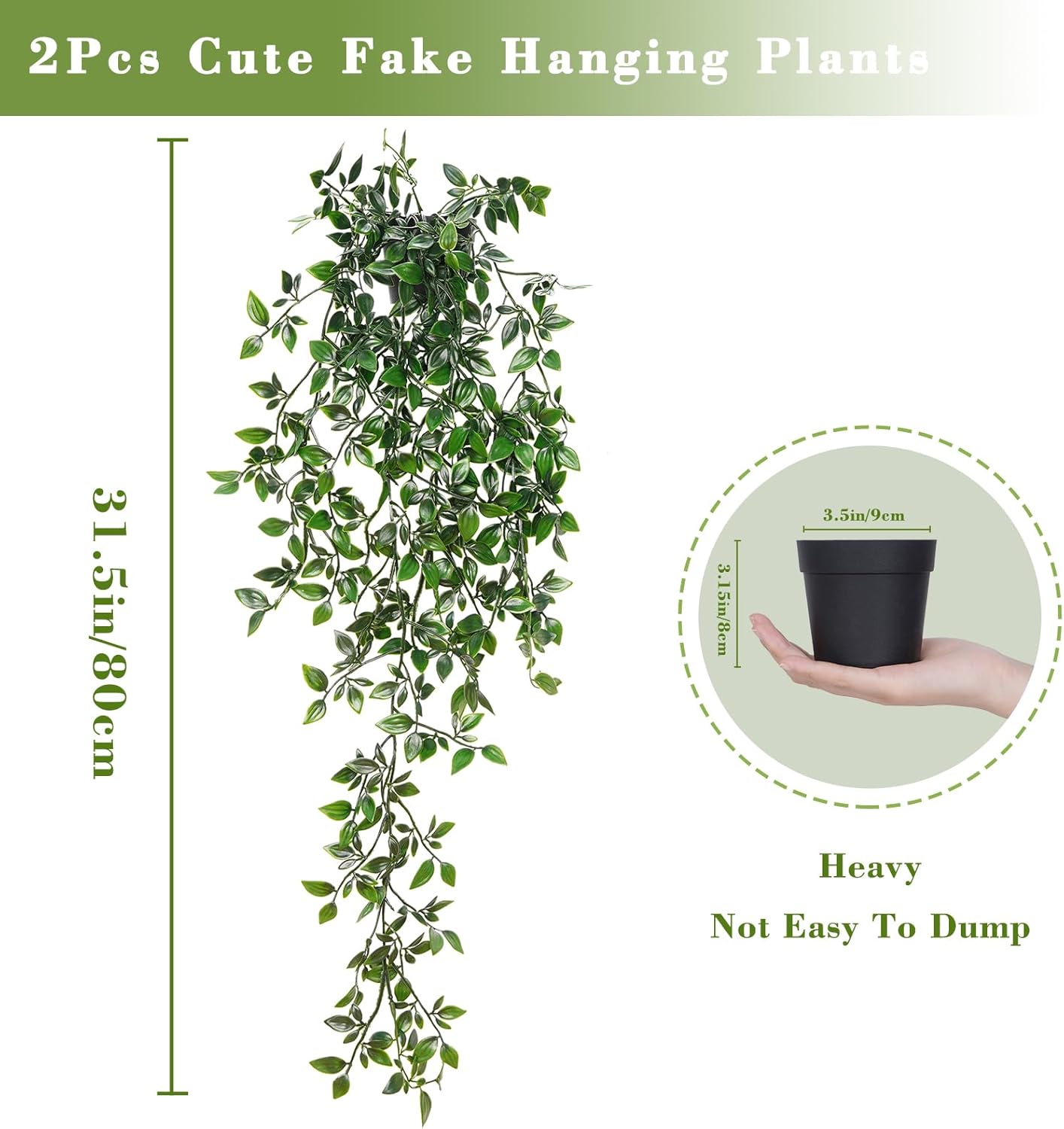 Faux Hanging Plant Greenery / Mandala Vines / Set of 2
