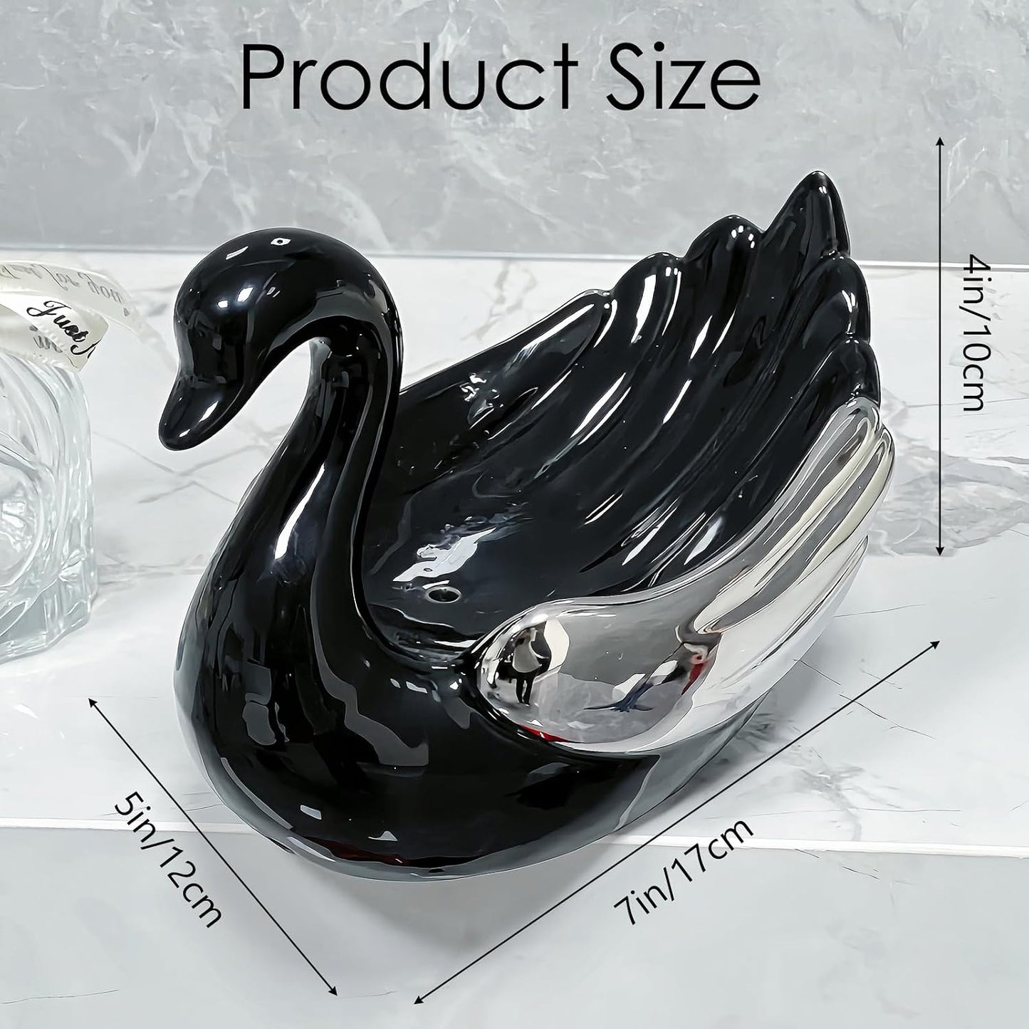Decorative Drain Tray for Sink / Bright Black