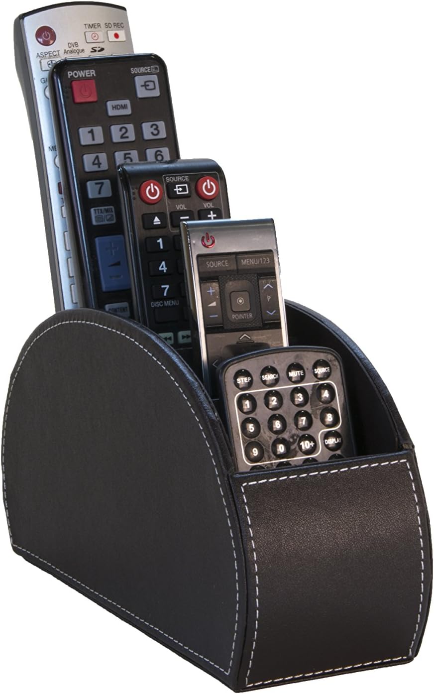 Osco Faux Leather 5 Part Remote Organiser - Brown, BPURO1