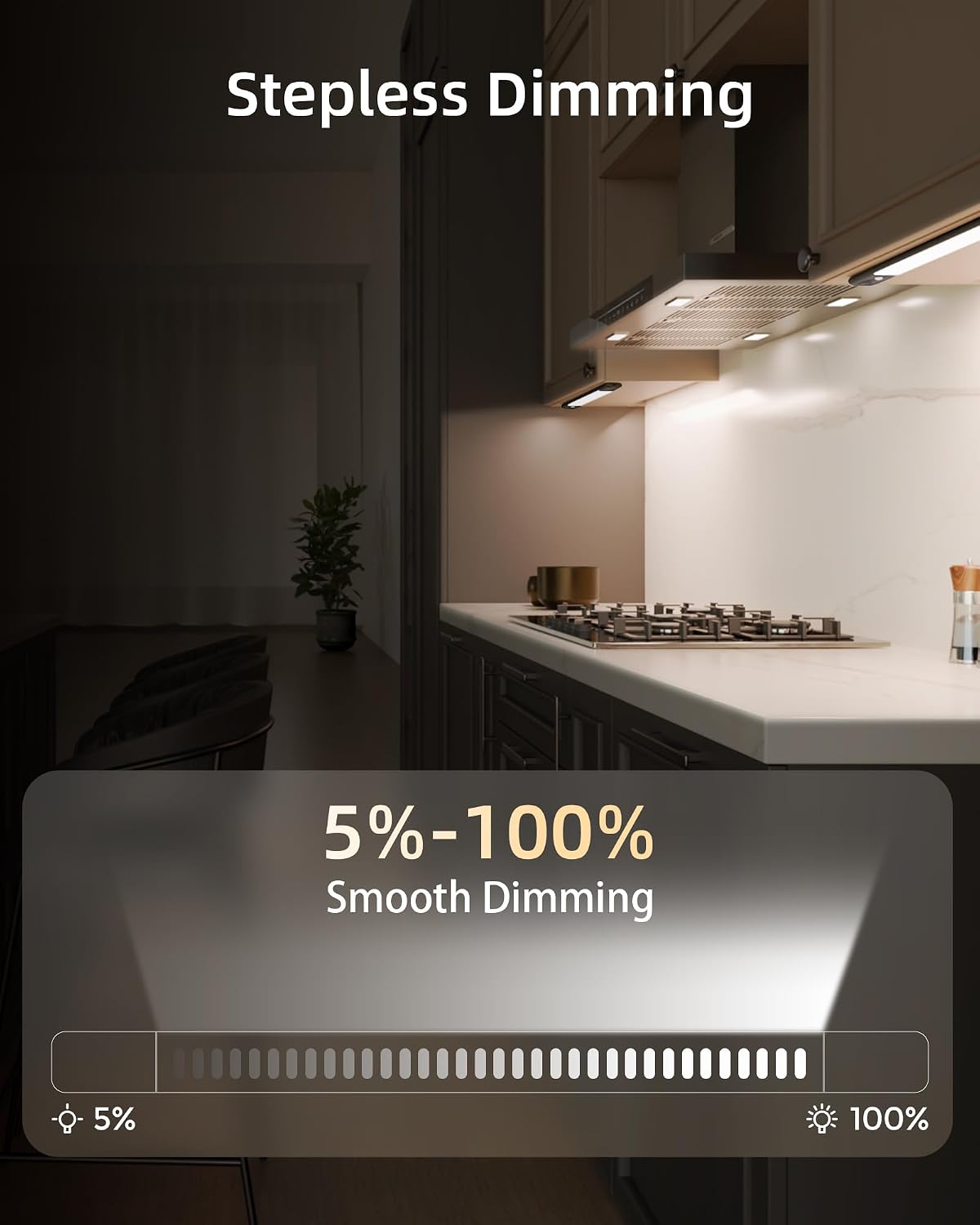 EZVALO Under Cabinet Lighting Motion Sensor led with 2 Detachable Batteries | 2200mAh Long-Lasting Battery, 76 LED