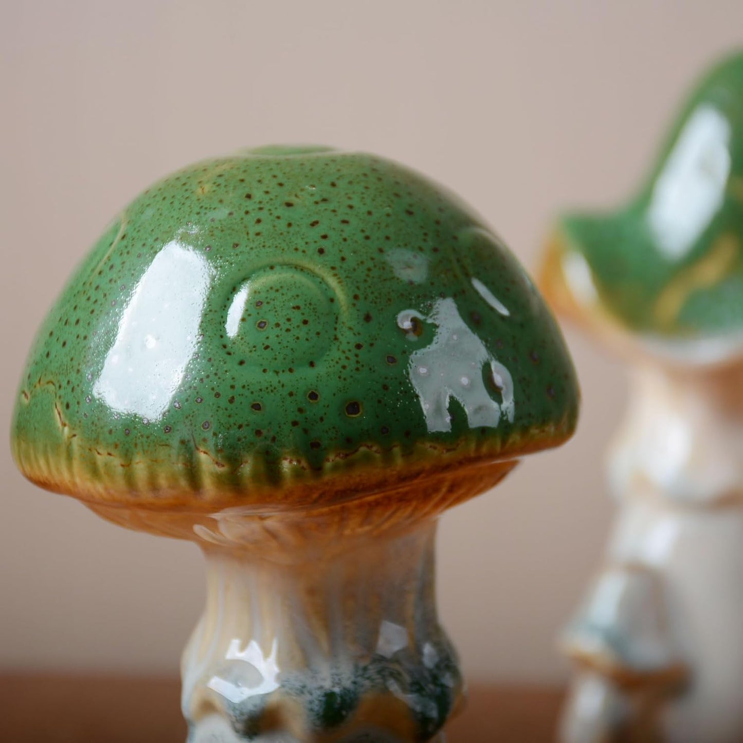 Mushroom Statue Decor Fairy Garden Sculpture Figurine Home Gift Art / 6.5 Inch