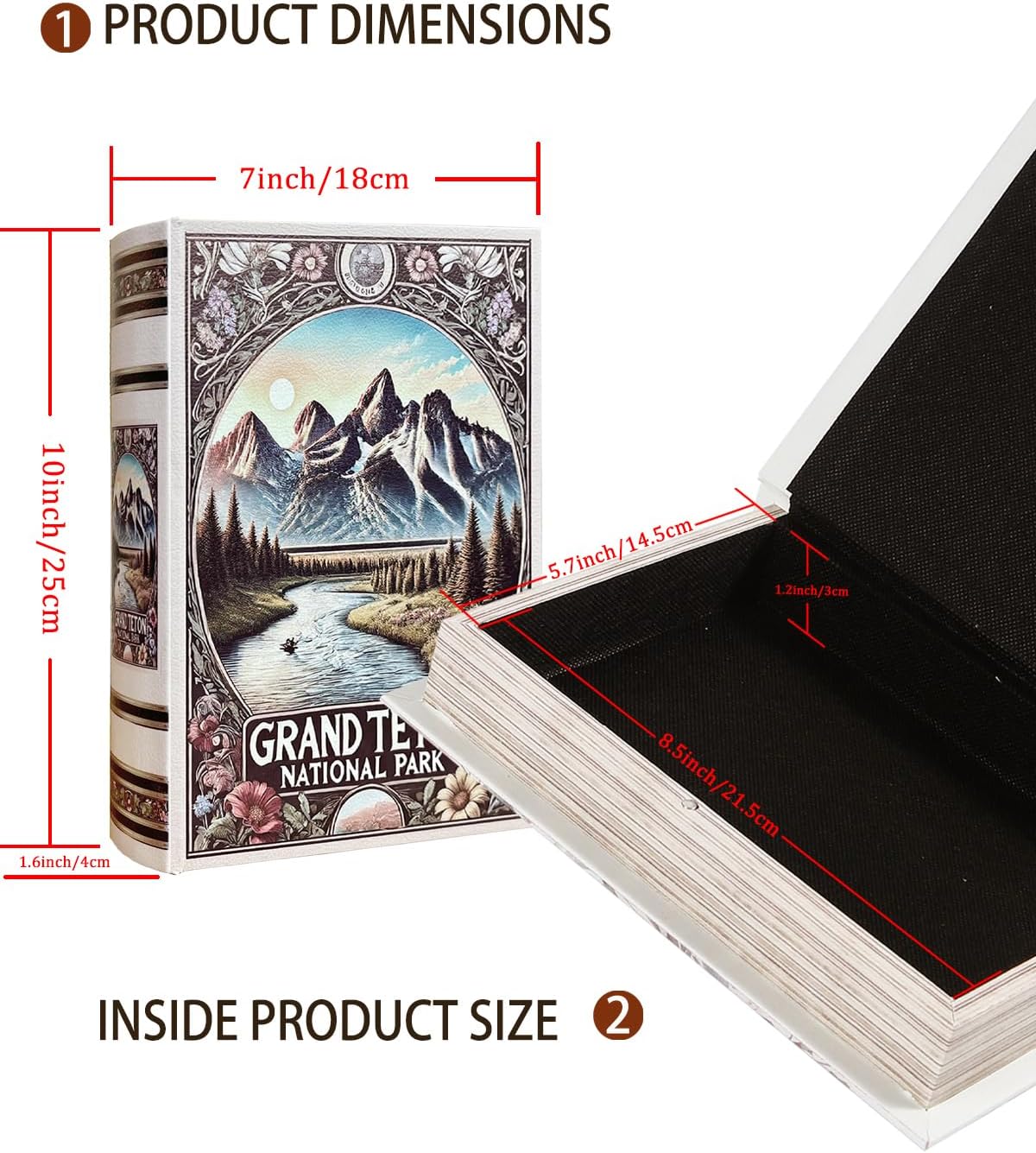 Vintage Faux Book Boxes / Grand Teton