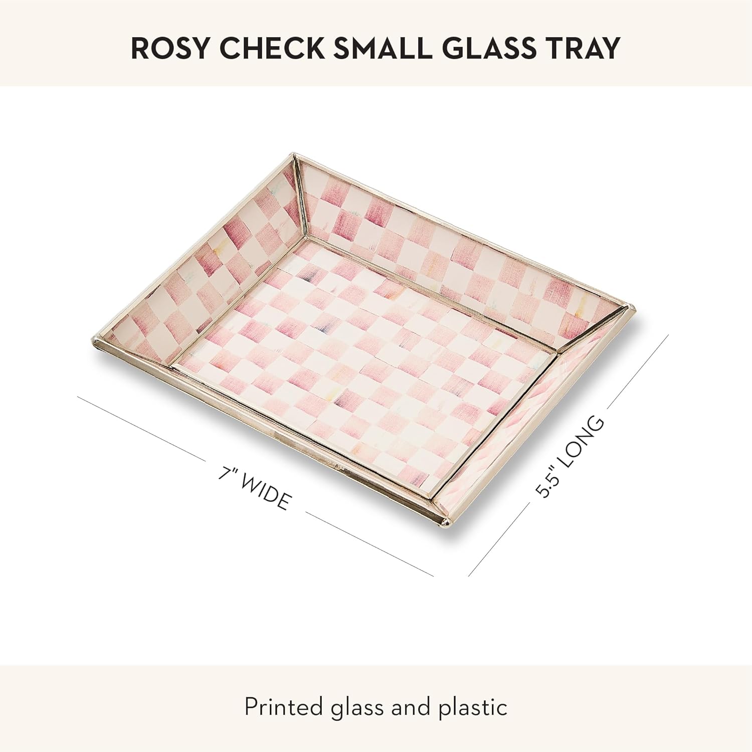 Small Glass Tray / Pink